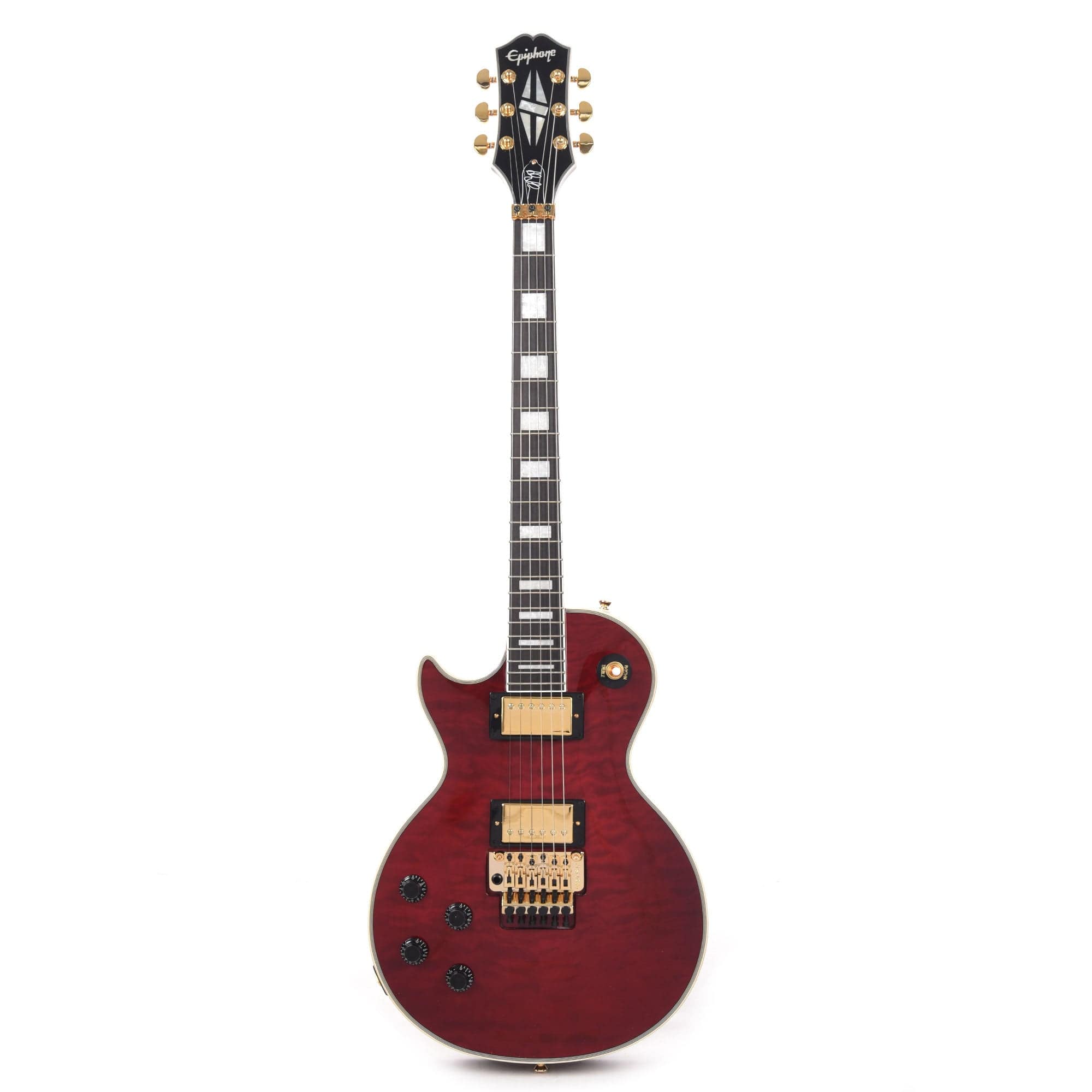 Epiphone Artist Alex Lifeson Les Paul Custom Axcess LEFTY Quilt Ruby Electric Guitars / Solid Body