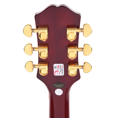 Epiphone Artist Alex Lifeson Les Paul Custom Axcess LEFTY Quilt Ruby Electric Guitars / Solid Body