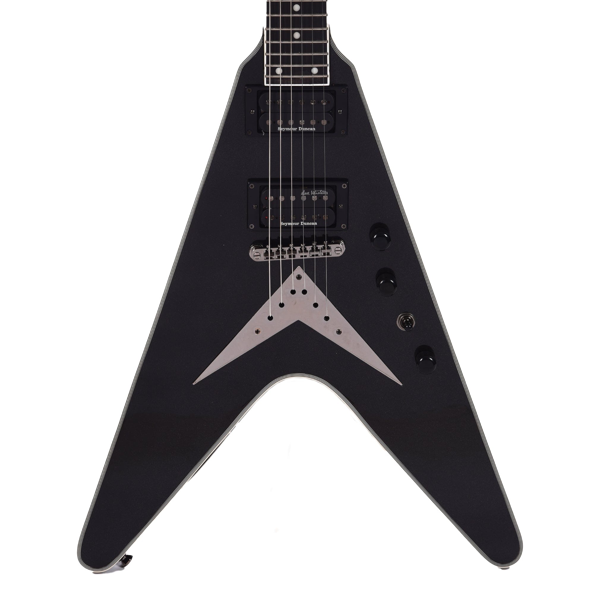 Epiphone Artist Dave Mustaine Flying V Custom Black Metallic Electric Guitars / Solid Body