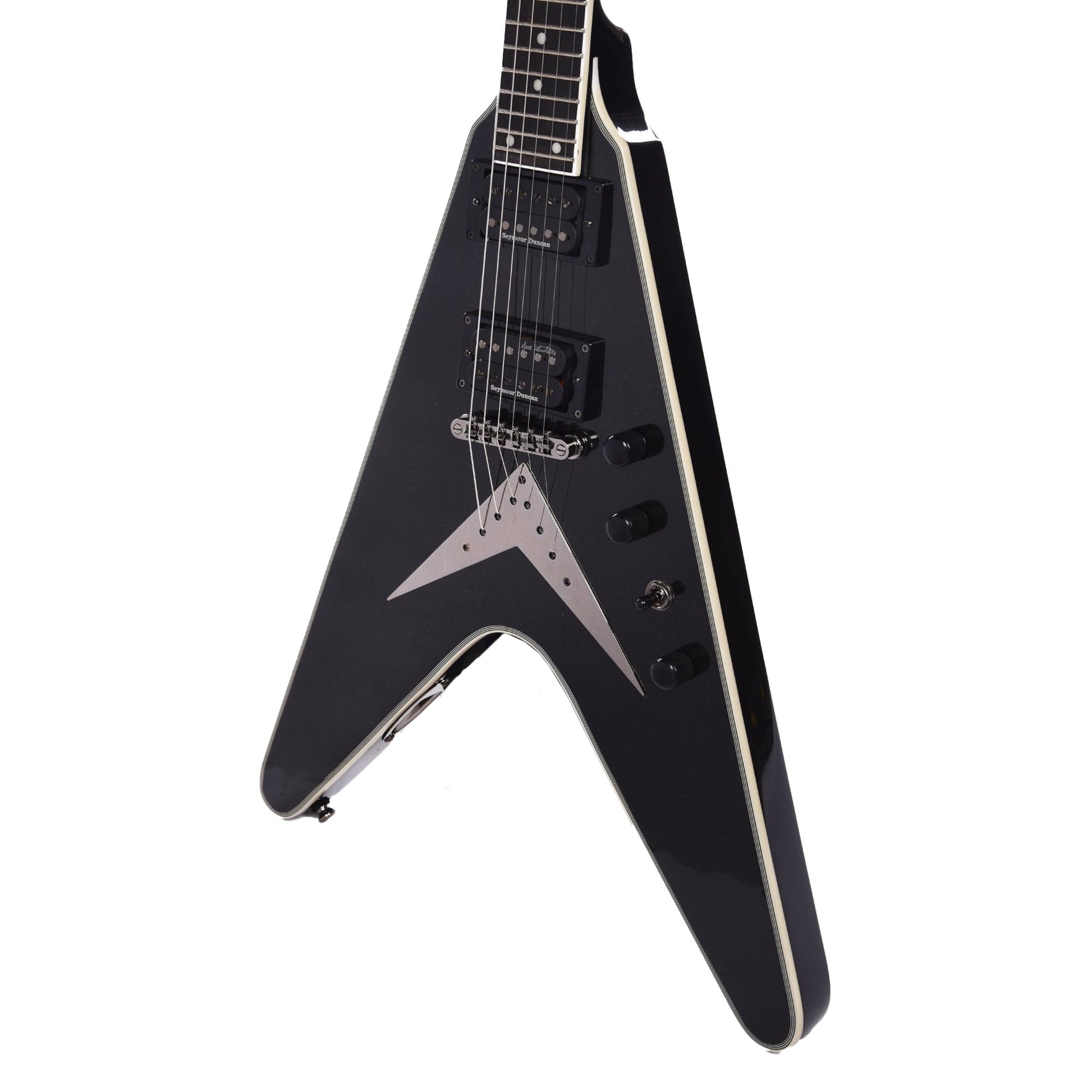 Epiphone Artist Dave Mustaine Flying V Custom Black Metallic Electric Guitars / Solid Body