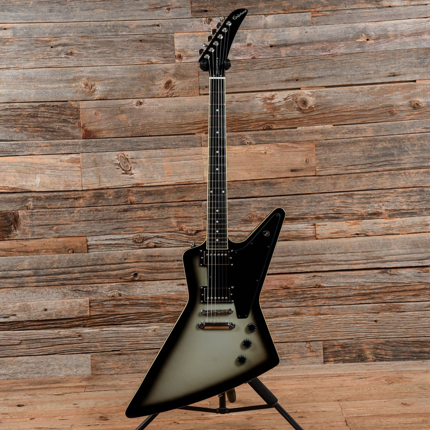 Epiphone Brendon Small Signature Thunderhorse Explorer Silverburst 2013 Electric Guitars / Solid Body