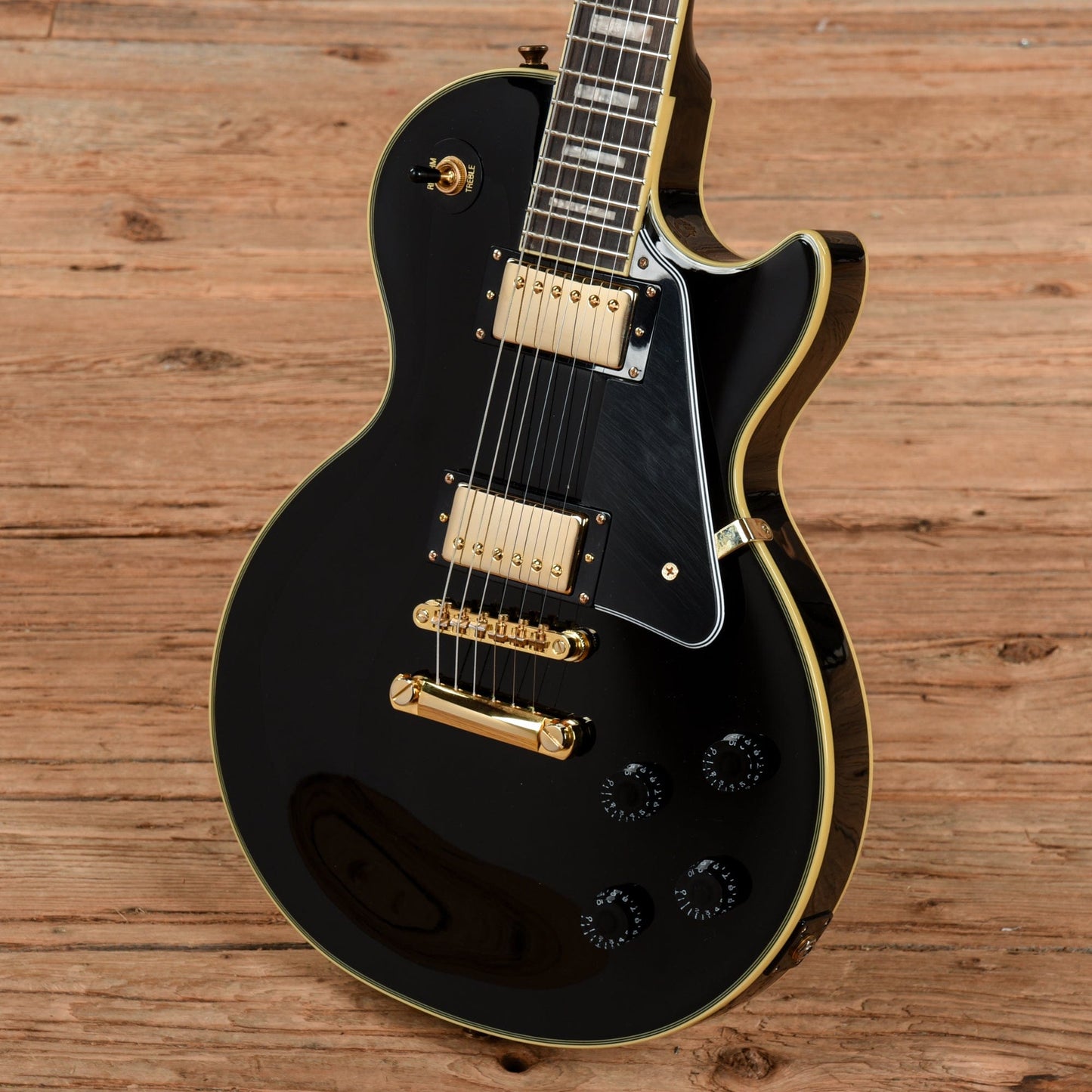 Epiphone Les Paul Custom Pro Ebony 2014 Electric Guitars / Solid Body