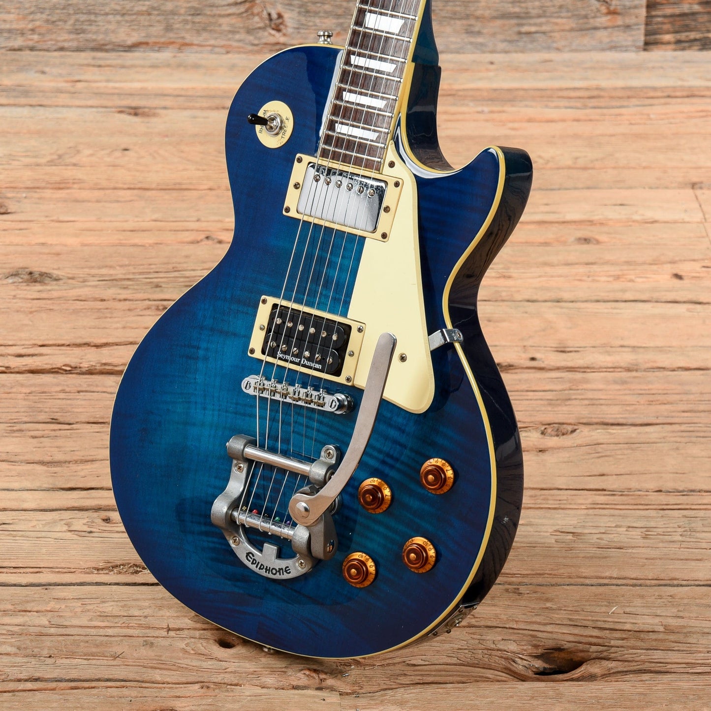 Epiphone Limited Edition Les Paul Standard Plus Top Bigsby Blue Burst 2007 Electric Guitars / Solid Body