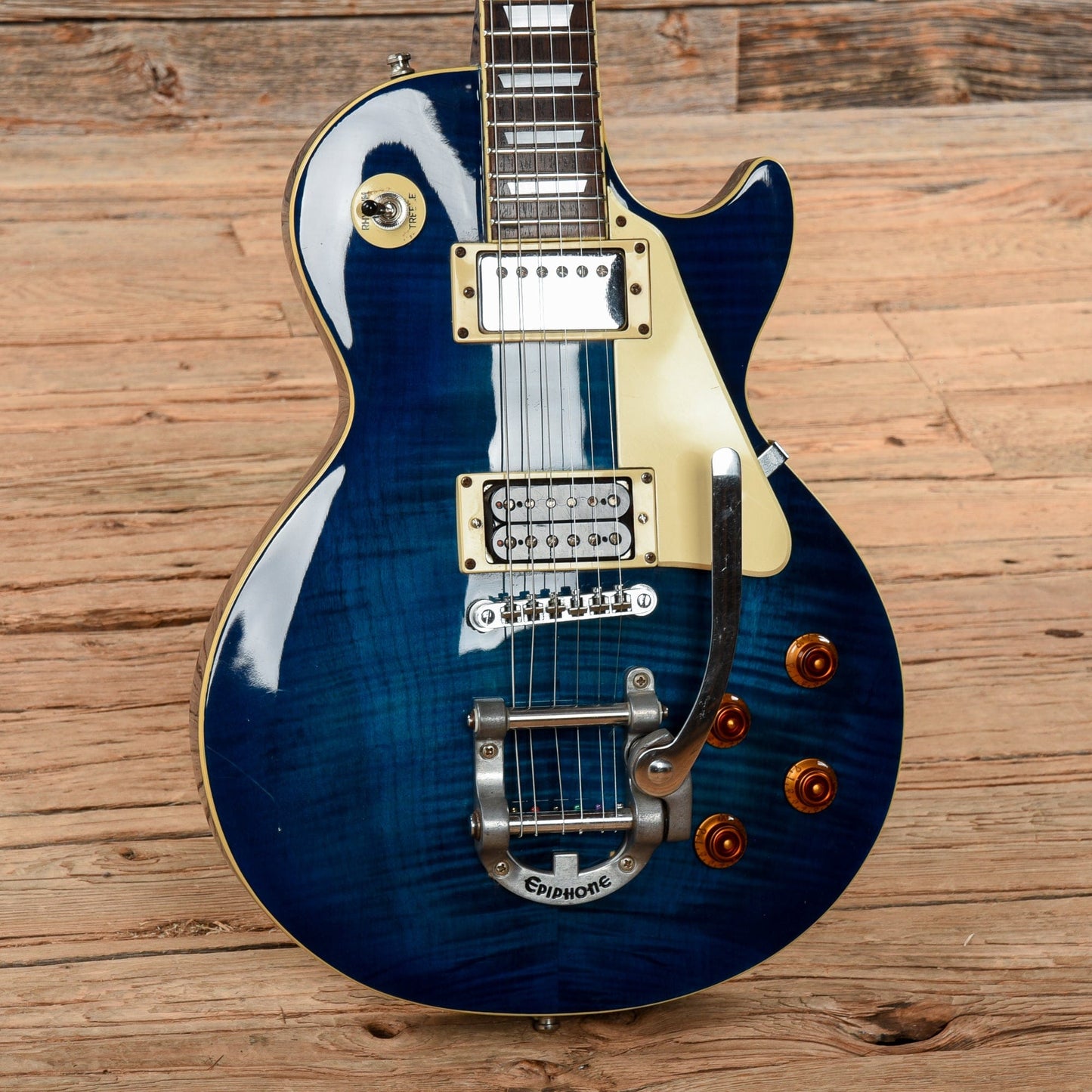 Epiphone Limited Edition Les Paul Standard Plus Top Bigsby Blue Burst 2007 Electric Guitars / Solid Body