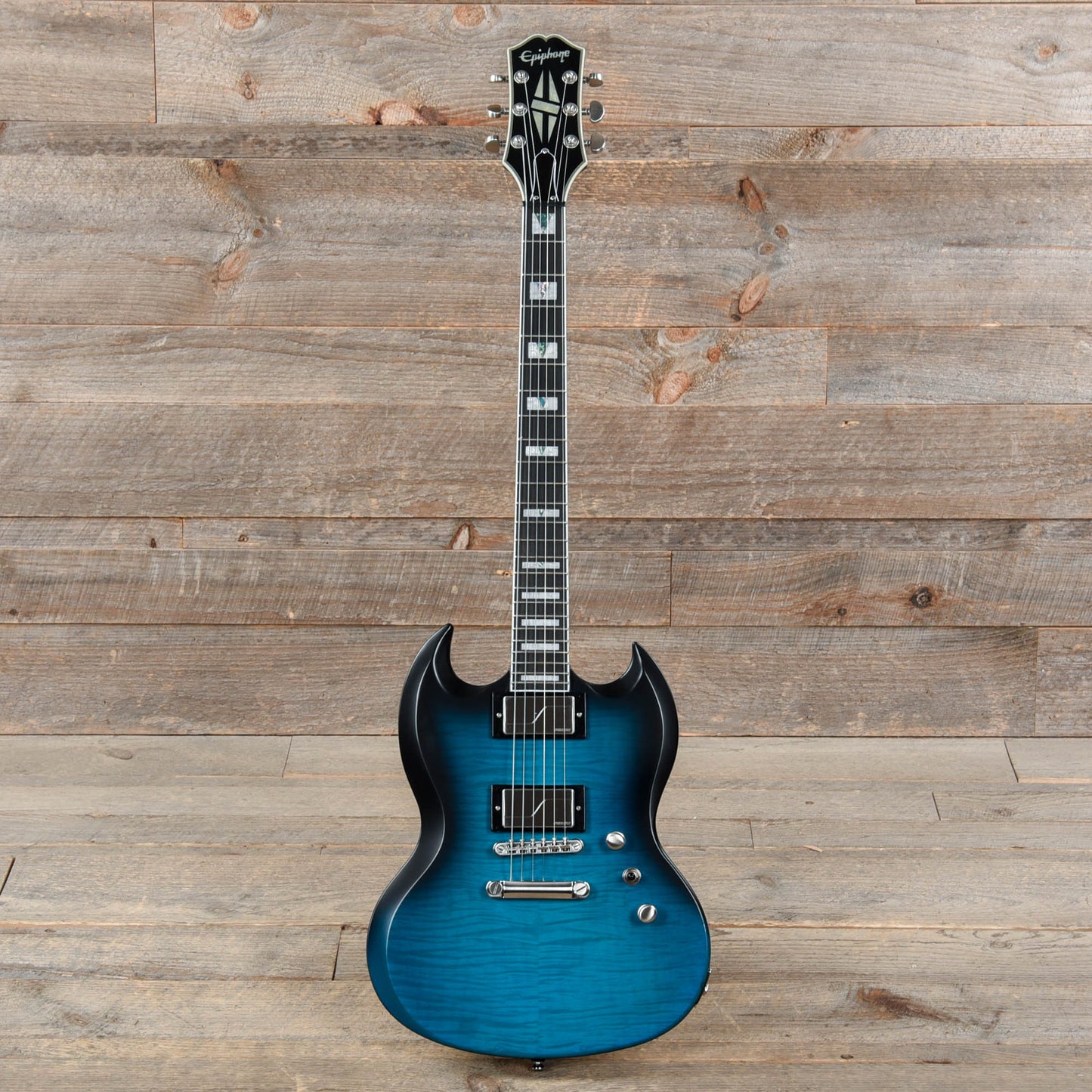 Epiphone SG Prophecy Blue Tiger Aged Gloss Electric Guitars / Solid Body