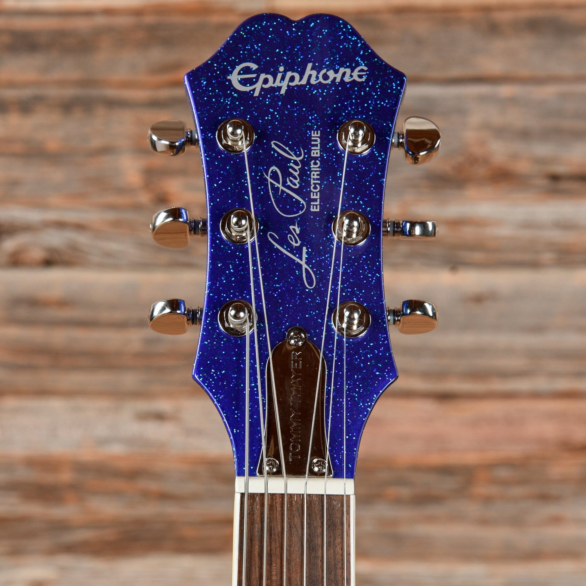 Epiphone Tommy Thayer Signature "Electric Blue" Les Paul Standard Blue Sparkle Electric Guitars / Solid Body