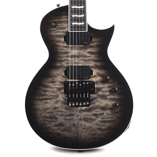 ESP E-II Eclipse-FR QM Charcoal Burst Electric Guitars / Solid Body