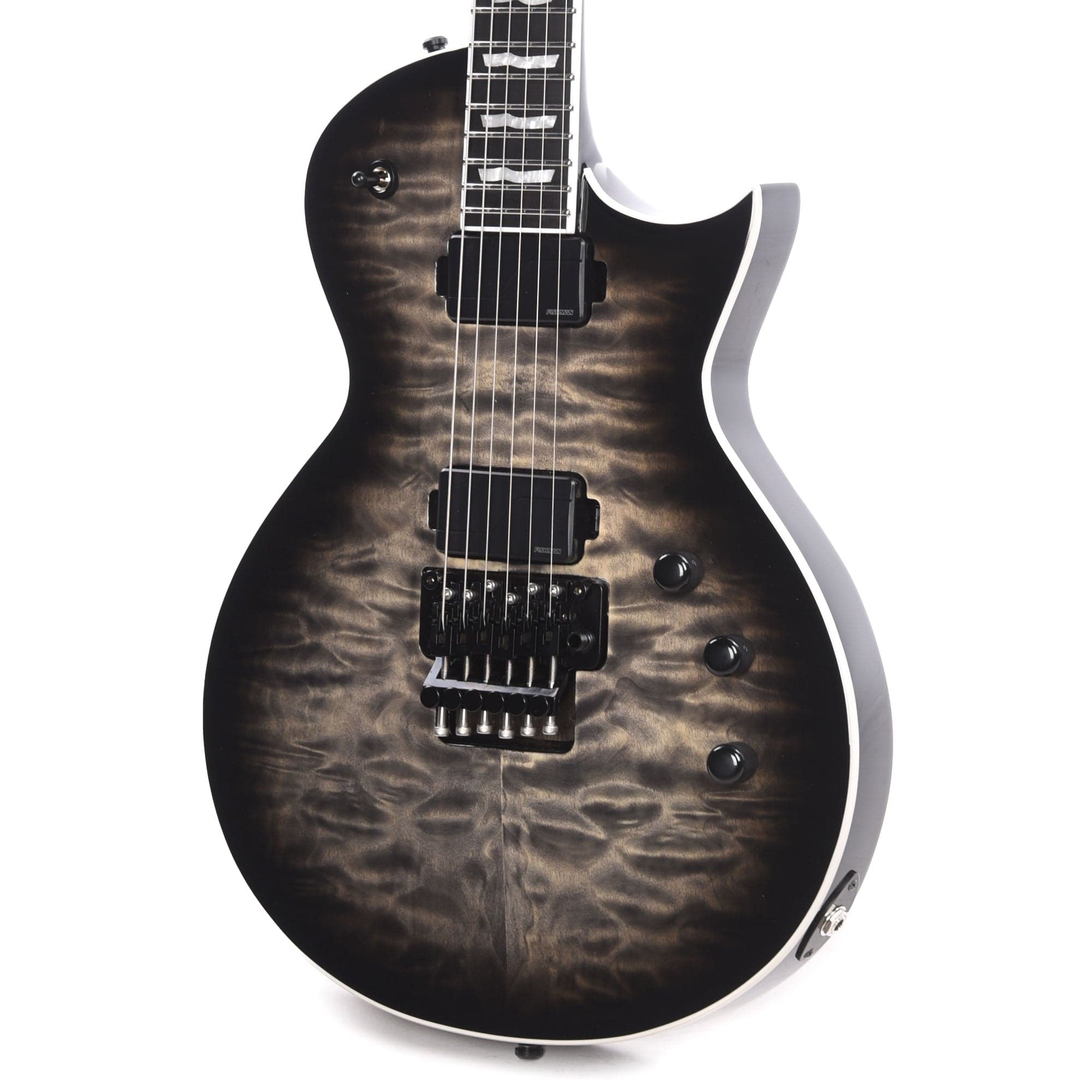 ESP E-II Eclipse-FR QM Charcoal Burst Electric Guitars / Solid Body