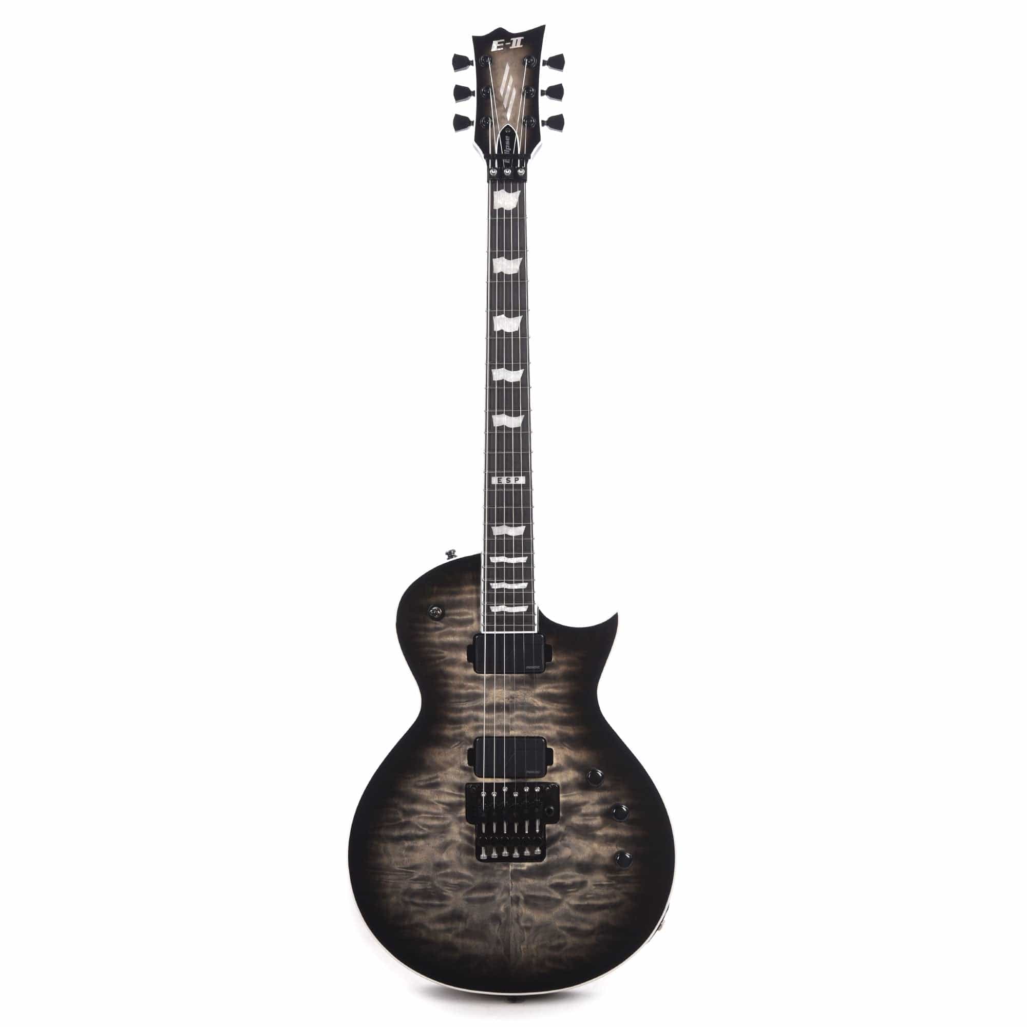 ESP E-II Eclipse-FR QM Charcoal Burst Electric Guitars / Solid Body