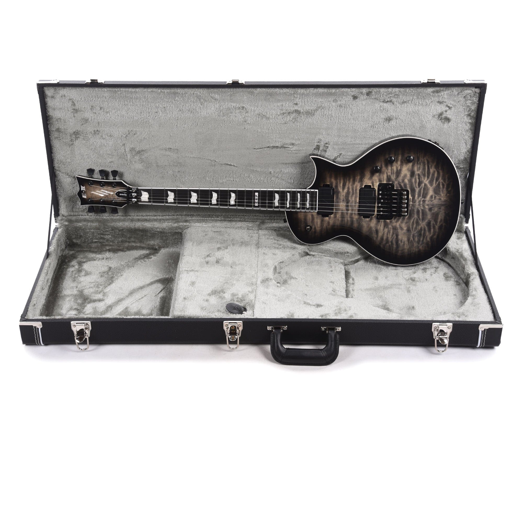 ESP E-II Eclipse-FR QM Charcoal Burst Electric Guitars / Solid Body