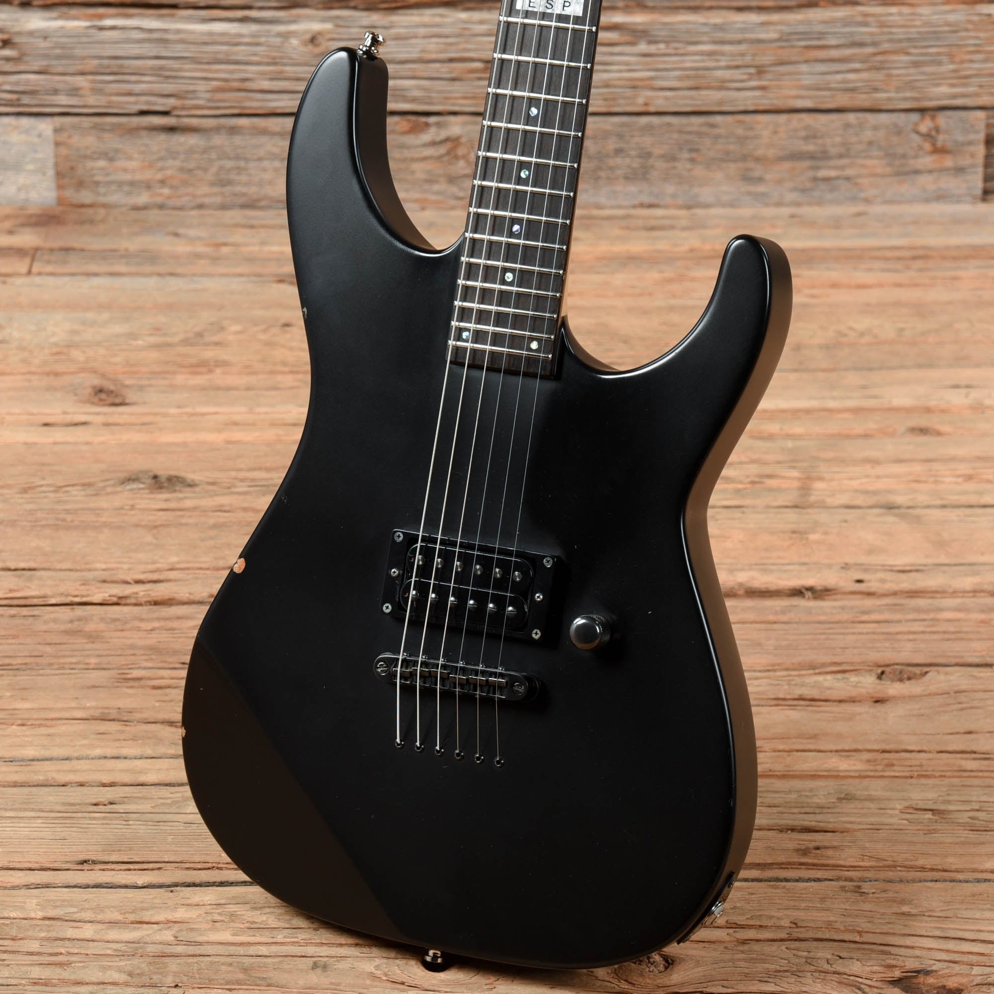 ESP E-II M-I Thru NT Satin Black Electric Guitars / Solid Body