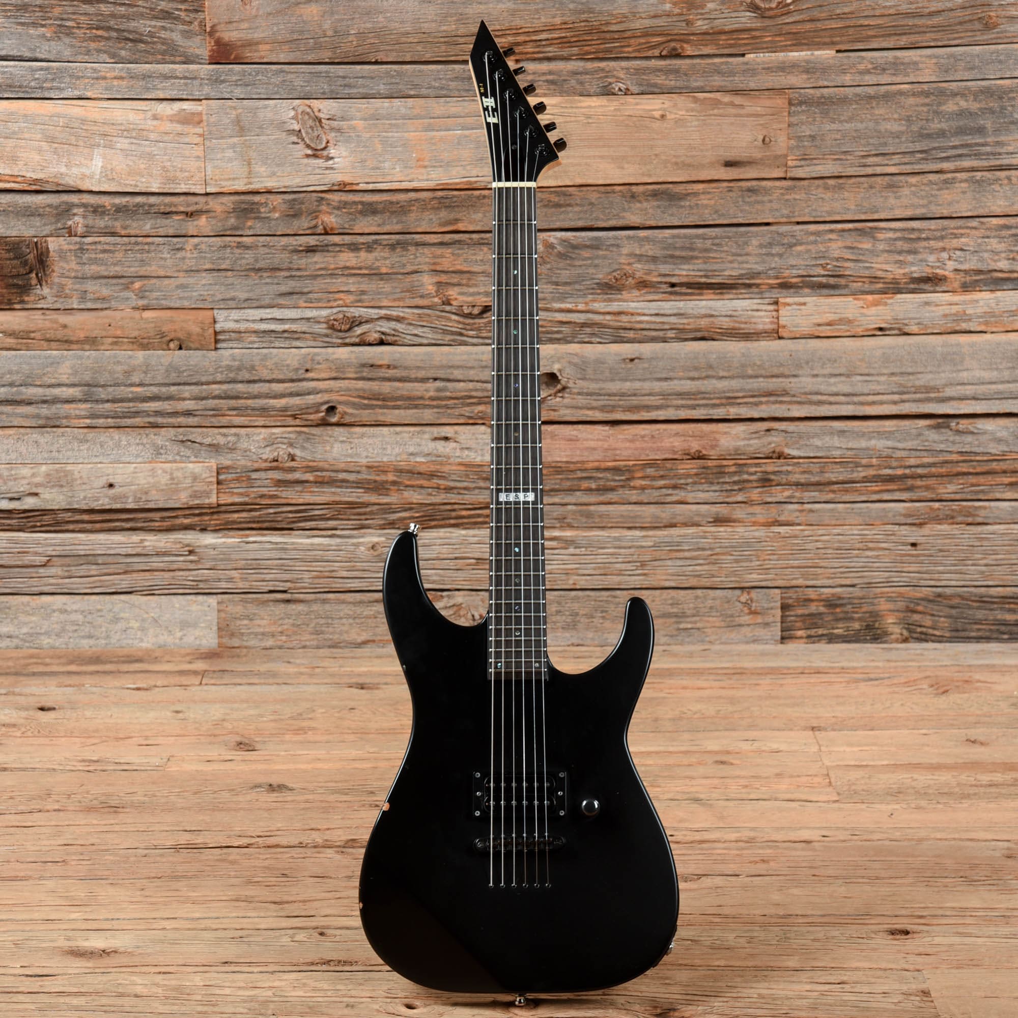 ESP E-II M-I Thru NT Satin Black Electric Guitars / Solid Body