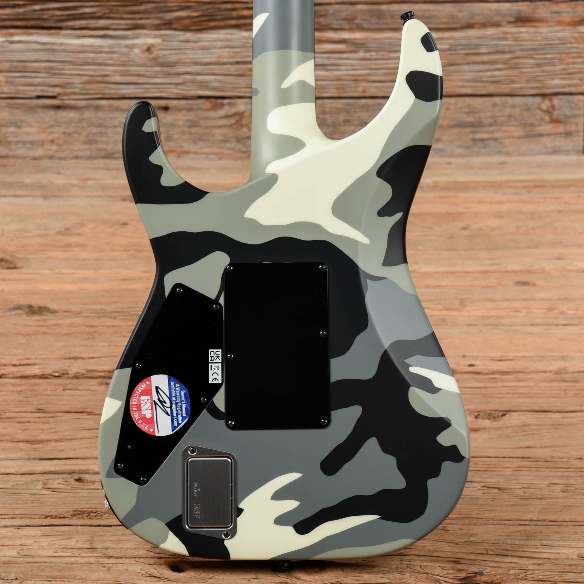 ESP E-II M-II NT Matte Black/White Camo 2022 Electric Guitars / Solid Body