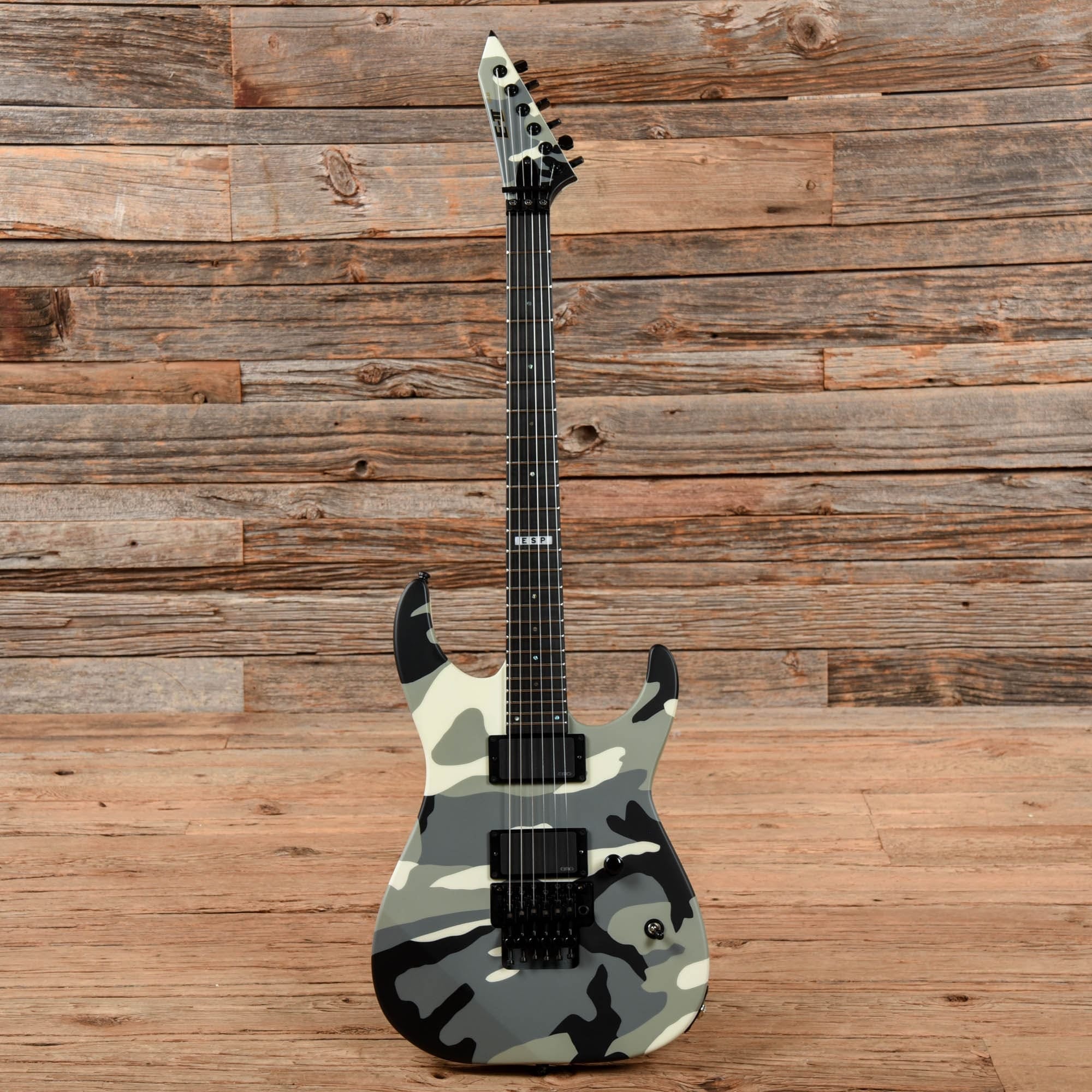 ESP E-II M-II NT Matte Black/White Camo 2022 Electric Guitars / Solid Body