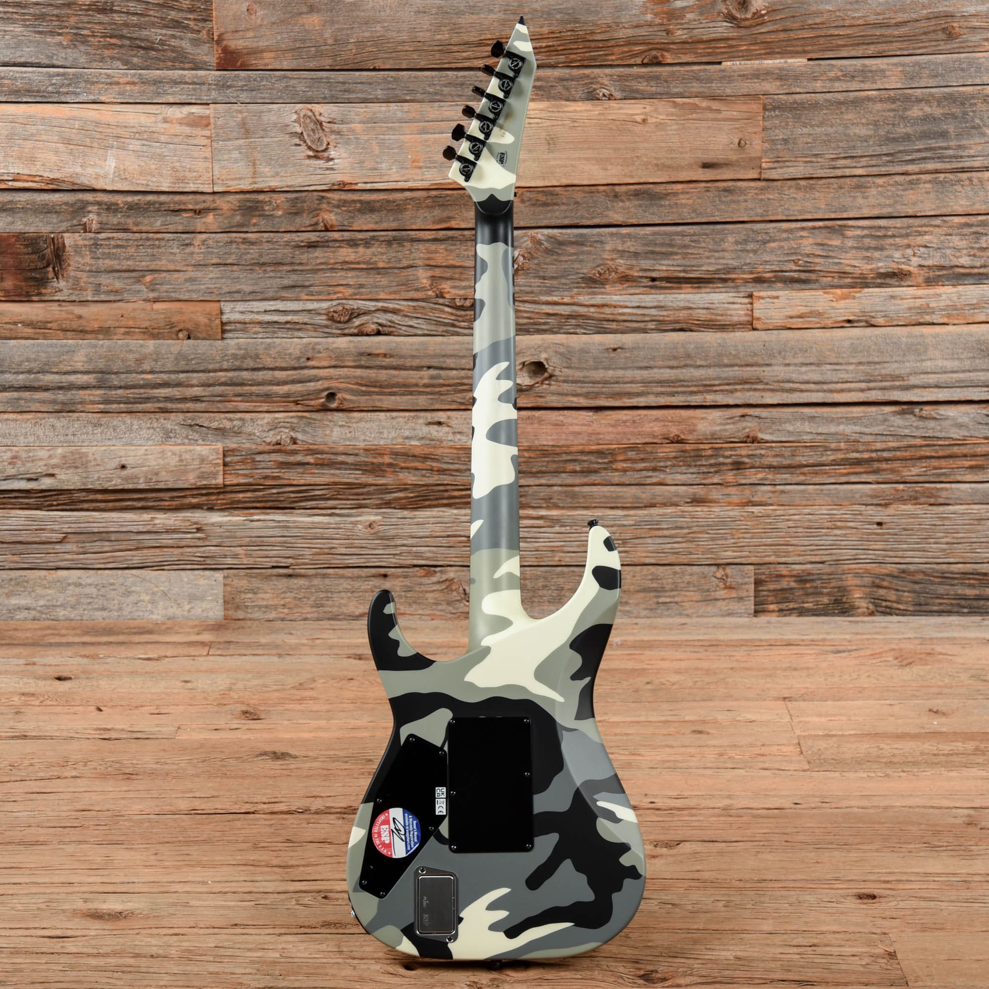 ESP E-II M-II NT Matte Black/White Camo 2022 Electric Guitars / Solid Body