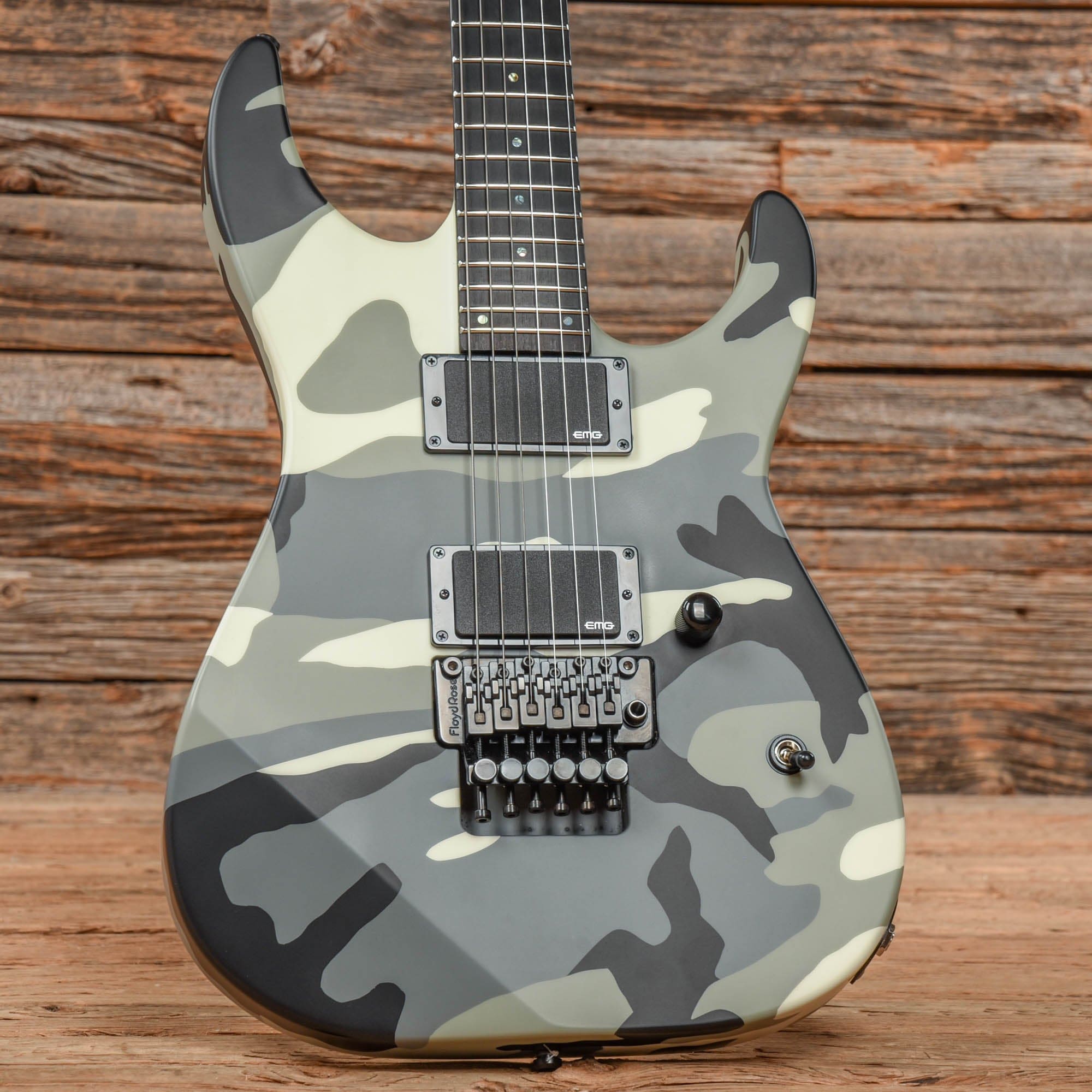 ESP E-II M-II NT Matte Black/White Camo 2022 Electric Guitars / Solid Body