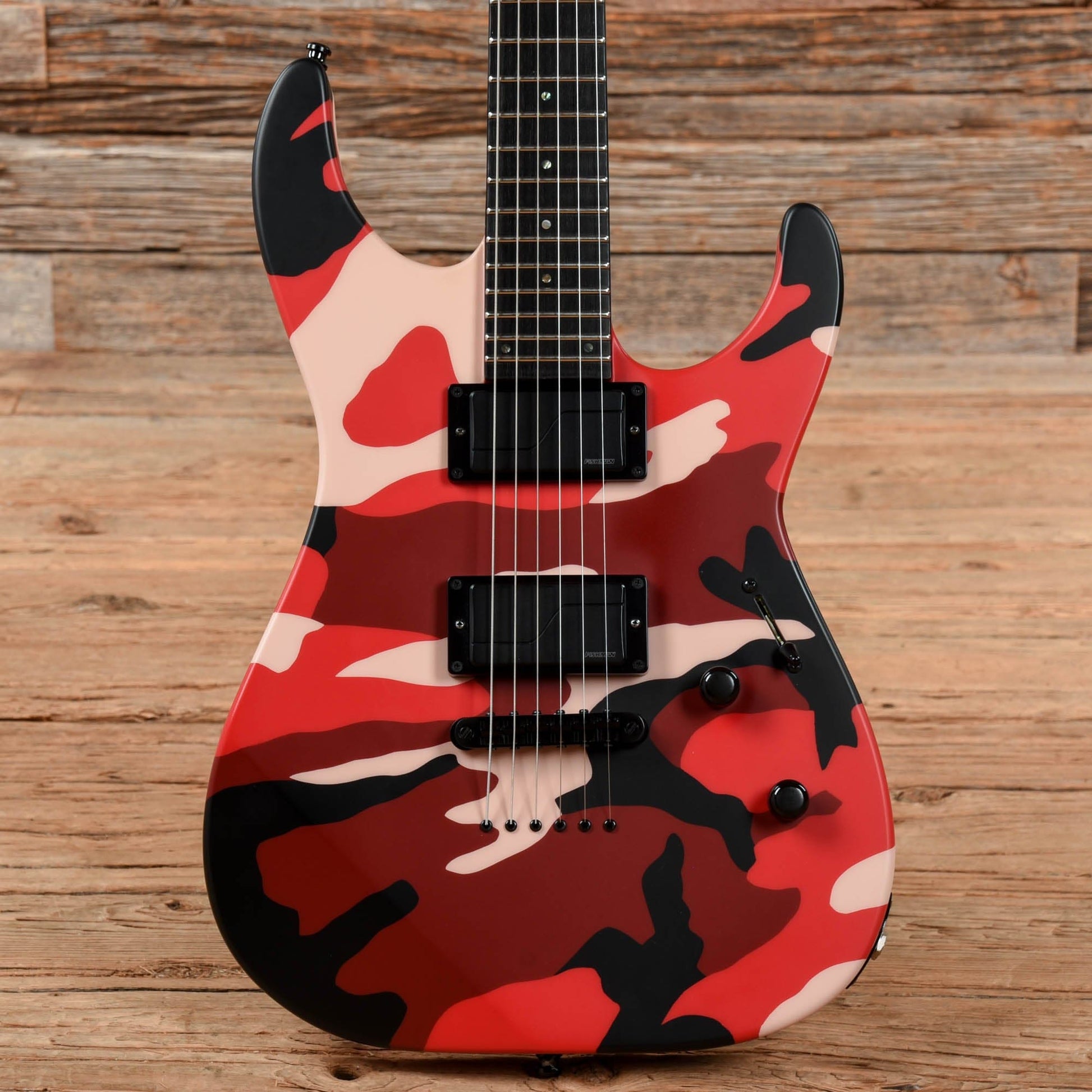 ESP E-II M-II NT Matte Red Camo 2019 Electric Guitars / Solid Body