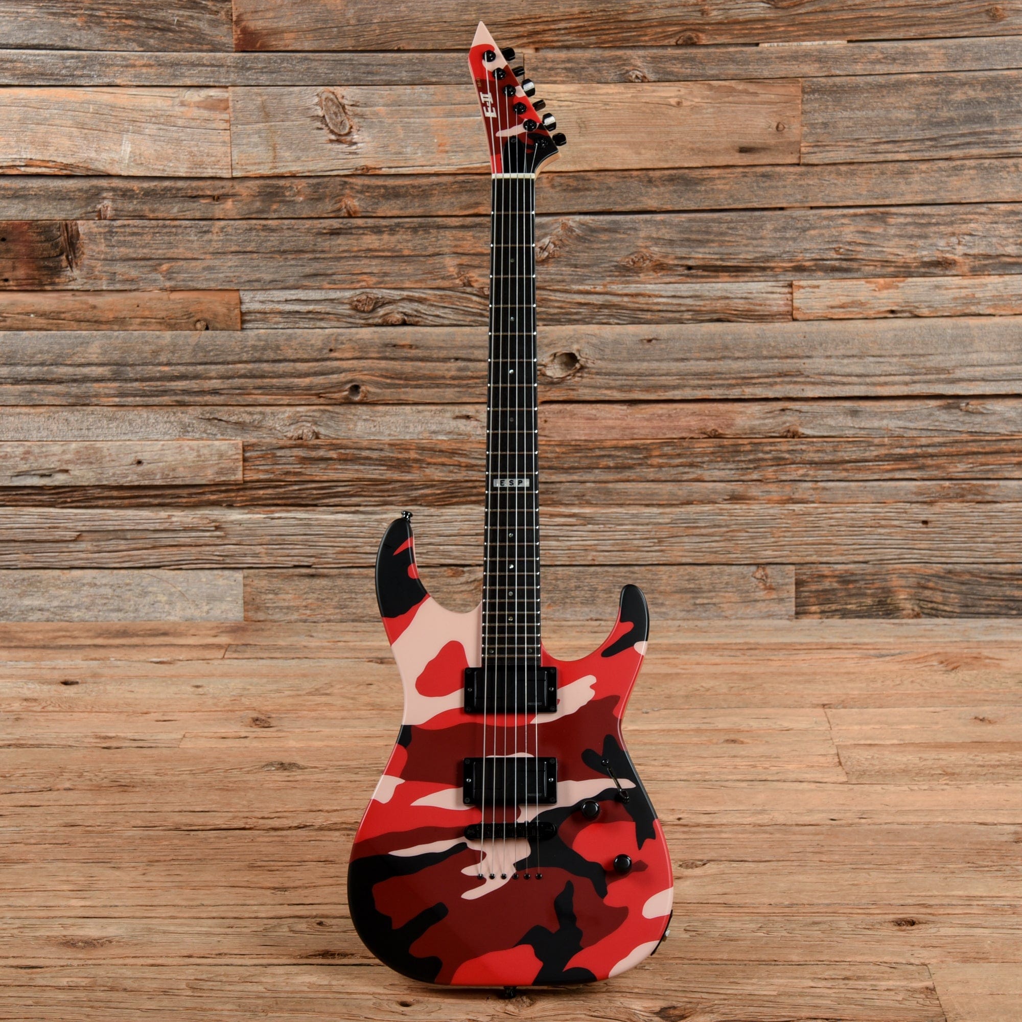 ESP E-II M-II NT Matte Red Camo 2019 Electric Guitars / Solid Body