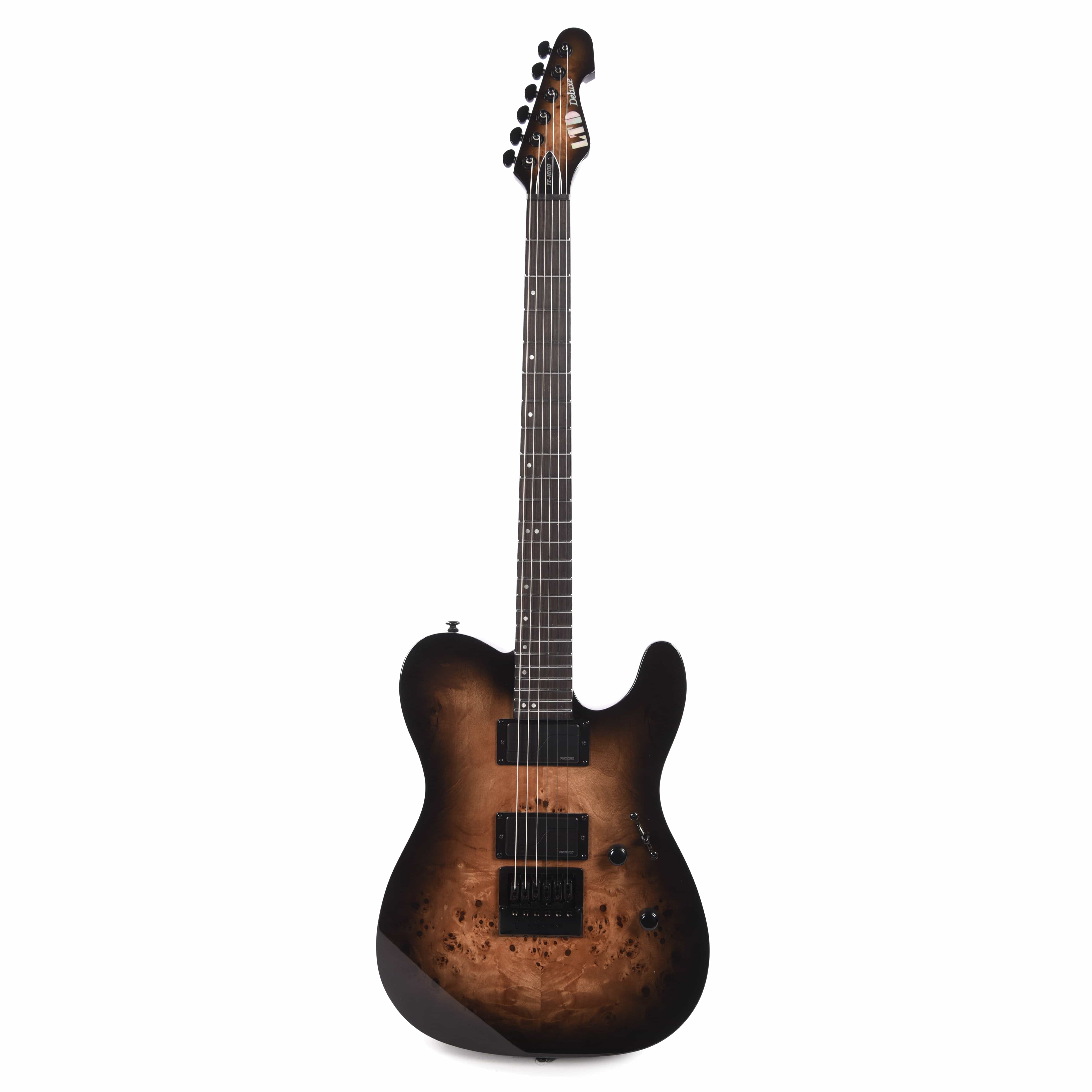 ESP LTD TE-1000 Evertune Burl Poplar Charcoal Burst Electric Guitars / Solid Body