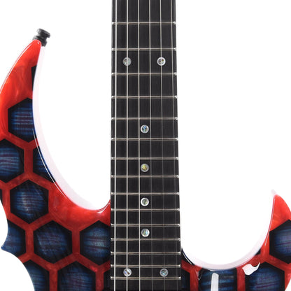 ESP Custom Shop NAMM Exhibition 2023 FRX-CTM-FR Flamed Maple Top with Red Resin & Blue Honeycomb