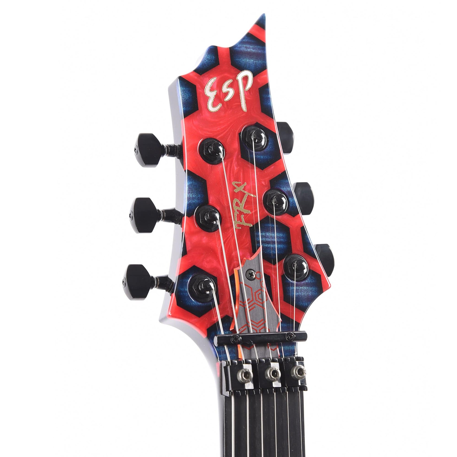 ESP Custom Shop NAMM Exhibition 2023 FRX-CTM-FR Flamed Maple Top with Red Resin & Blue Honeycomb