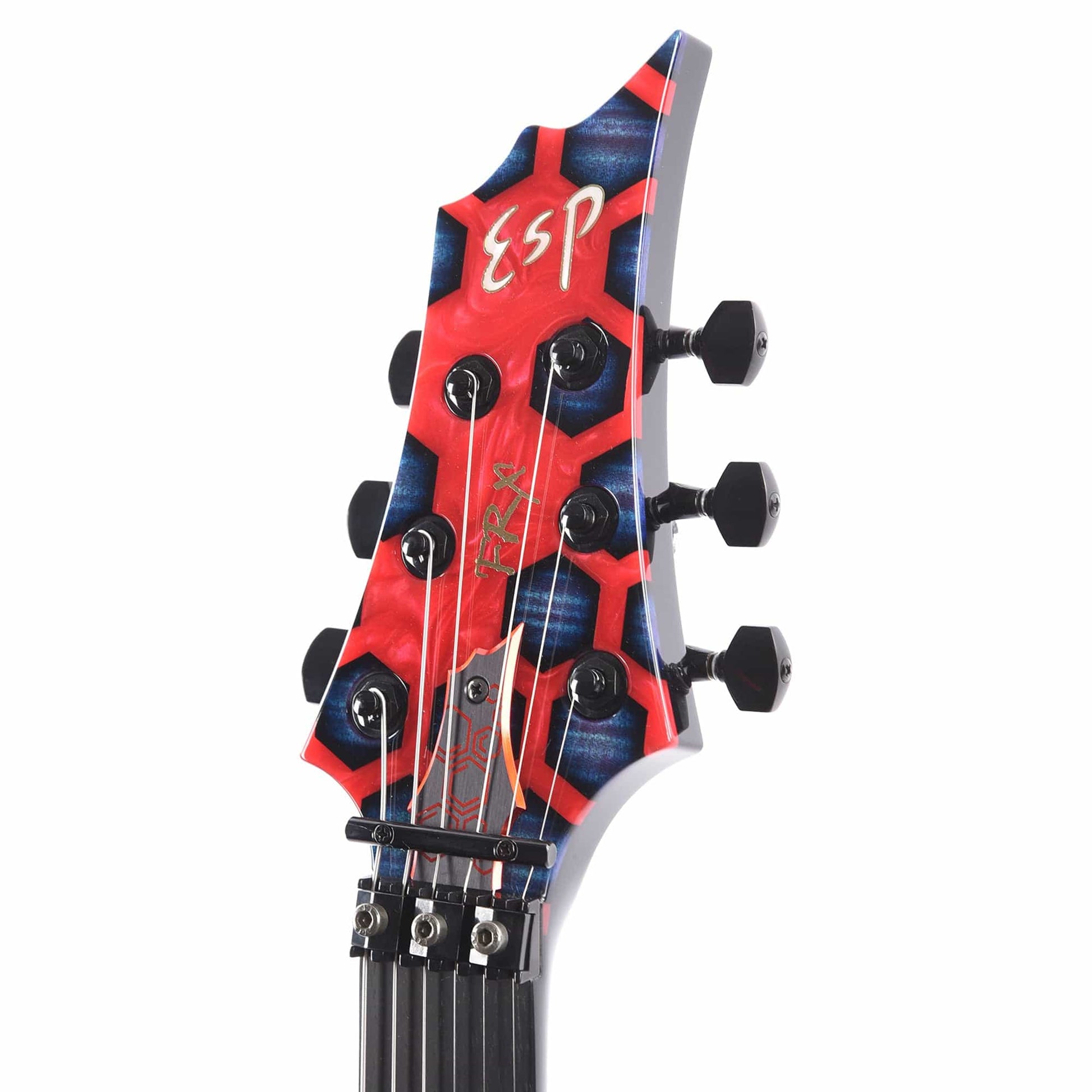 ESP Custom Shop NAMM Exhibition 2023 FRX-CTM-FR Flamed Maple Top with Red Resin & Blue Honeycomb