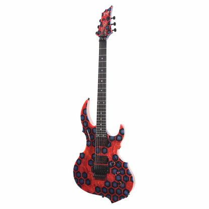 ESP Custom Shop NAMM Exhibition 2023 FRX-CTM-FR Flamed Maple Top with Red Resin & Blue Honeycomb