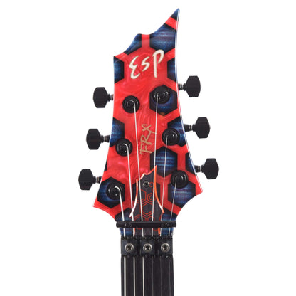 ESP Custom Shop NAMM Exhibition 2023 FRX-CTM-FR Flamed Maple Top with Red Resin & Blue Honeycomb