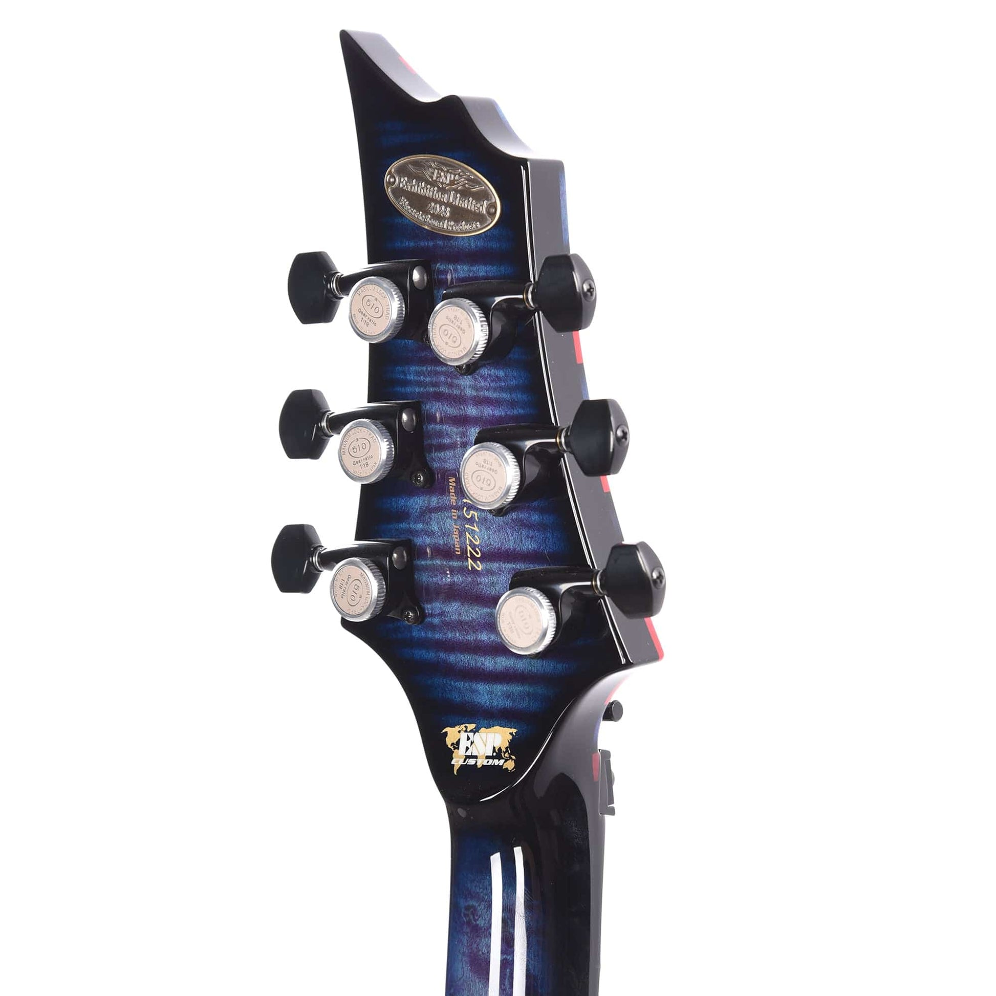 ESP Custom Shop NAMM Exhibition 2023 FRX-CTM-FR Flamed Maple Top with Red Resin & Blue Honeycomb