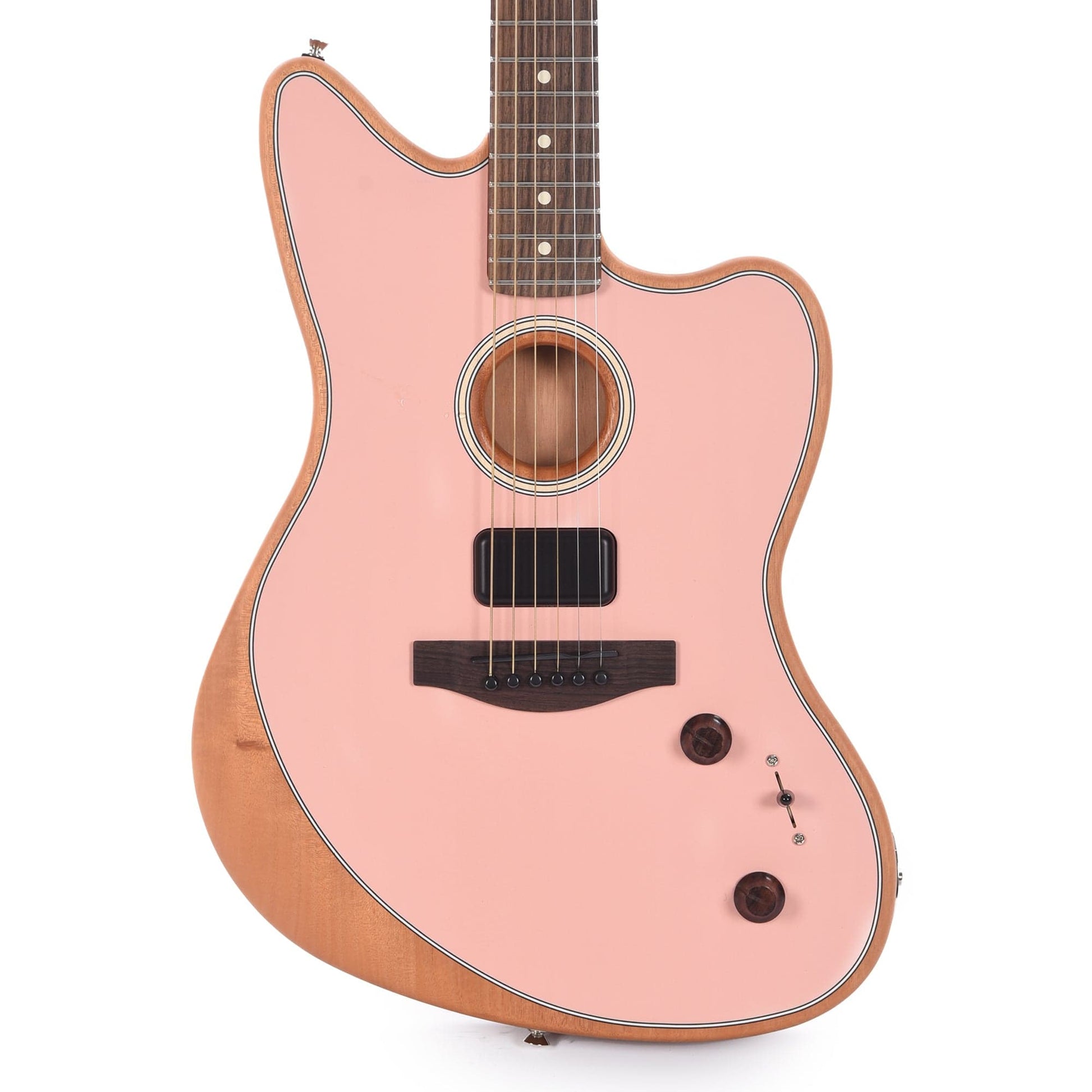 Fender Acoustasonic Player Jazzmaster Shell Pink Acoustic Guitars / Built-in Electronics