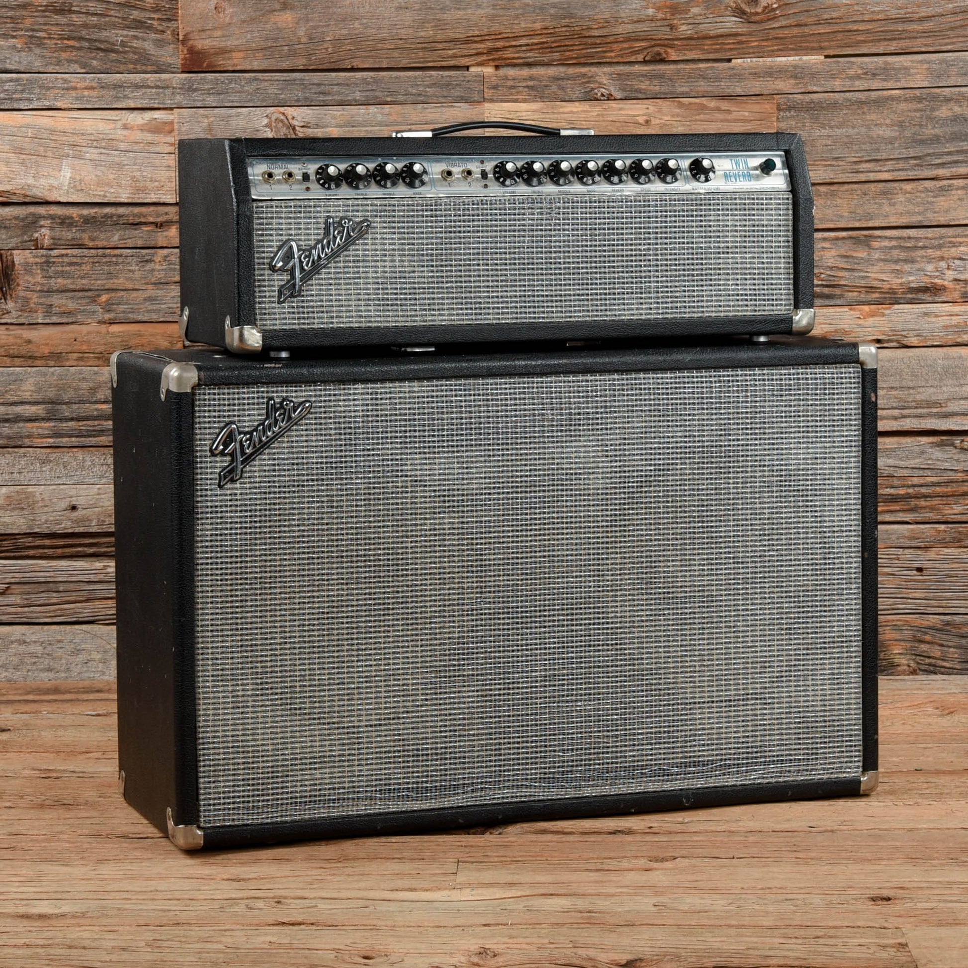 Fender Twin Reverb 2-Channel 85-Watt Head and 2x12" Cab  1972 Amps / Guitar Cabinets