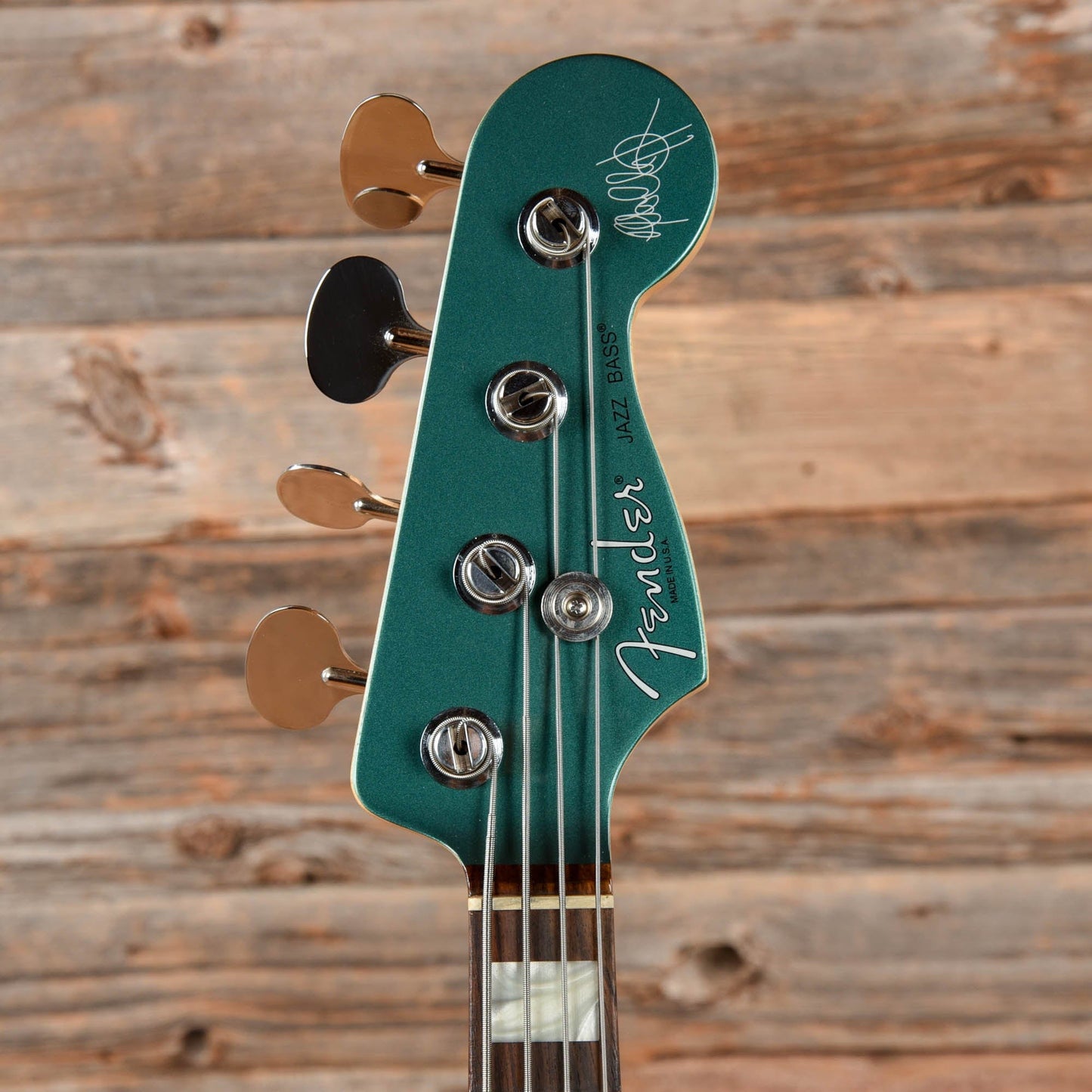 Fender Adam Clayton Artist Series Signature Jazz Bass Sherwood Green Metallic 2015 Bass Guitars / 4-String