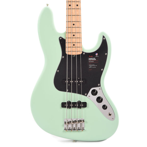 Fender American Performer Jazz Bass Satin Surf Green – Chicago Music ...