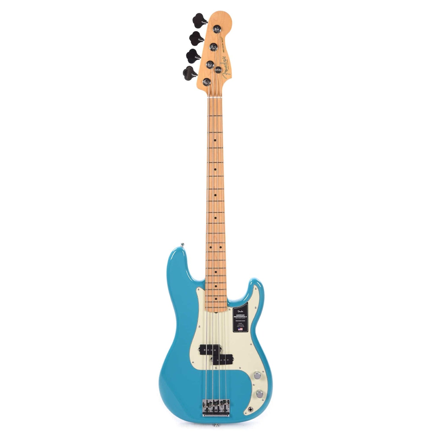 Fender American Professional II Precision Bass Miami Blue Bass Guitars / 4-String