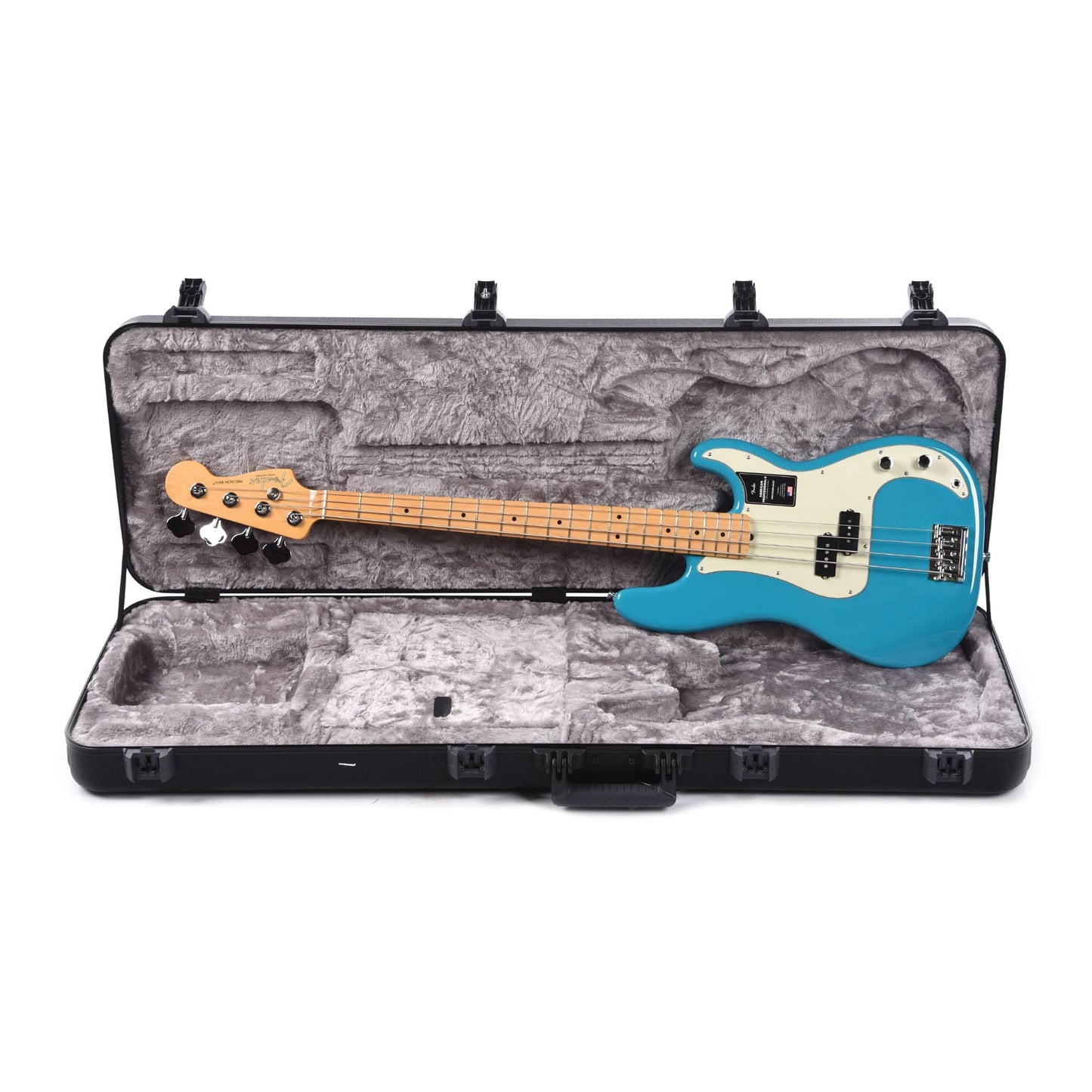 Fender American Professional II Precision Bass Miami Blue Bass Guitars / 4-String