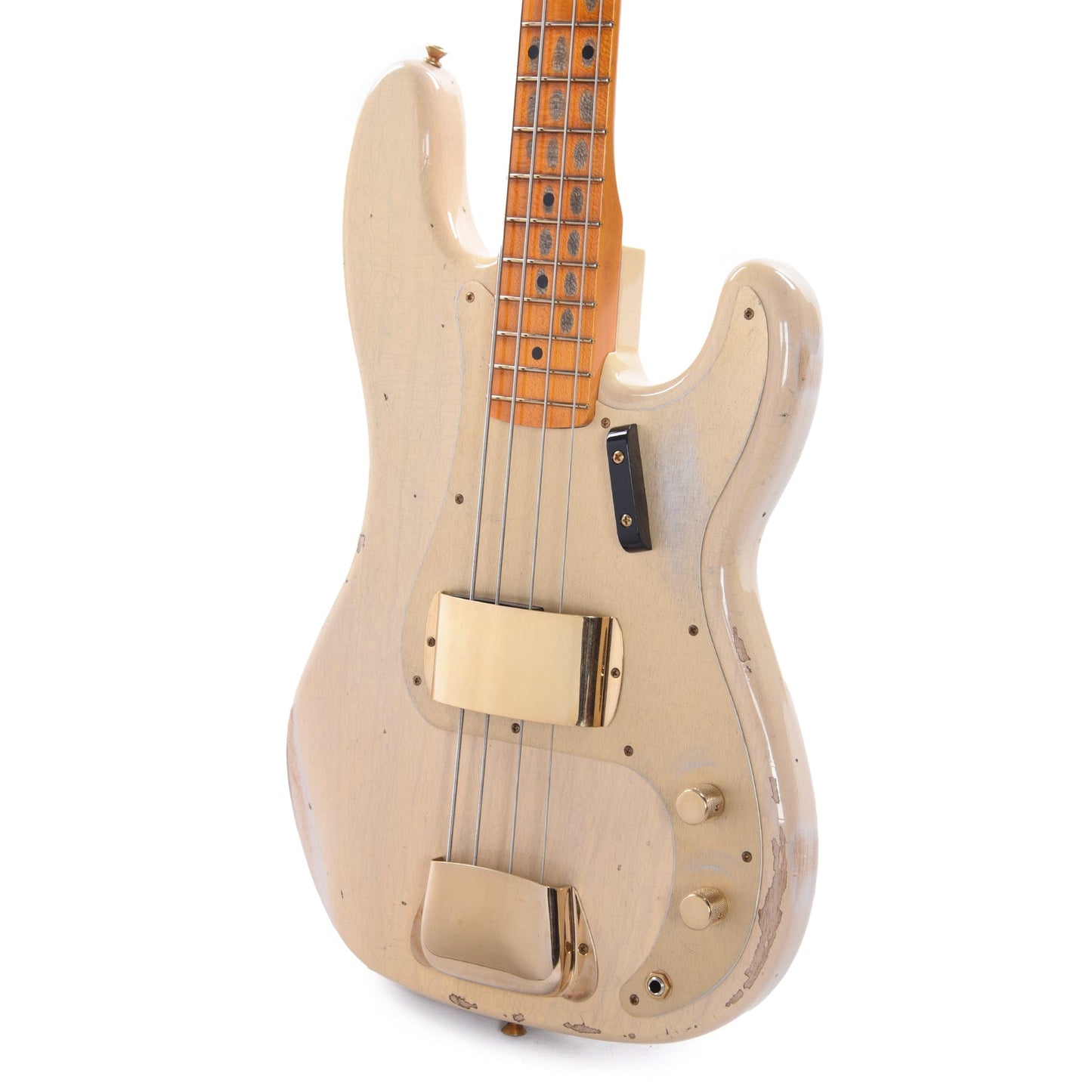 Fender Custom Shop 1957 Precision Bass Ash Heavy Relic Super Aged White Blonde w/Gold Hardware Bass Guitars / 4-String