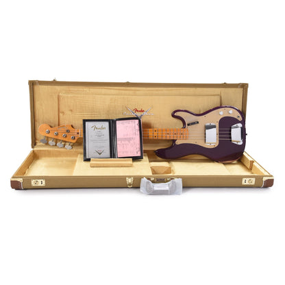 Fender Custom Shop 1957 Precision Bass Ash Relic Faded Trans Midnight Purple Bass Guitars / 4-String