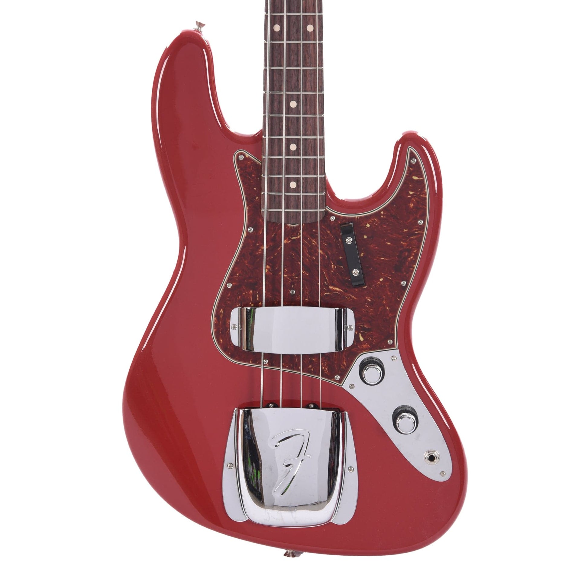 Fender Custom Shop 1960 Jazz Bass DCC Faded/Aged Dakota Red w/Black Painted Headcap Bass Guitars / 4-String