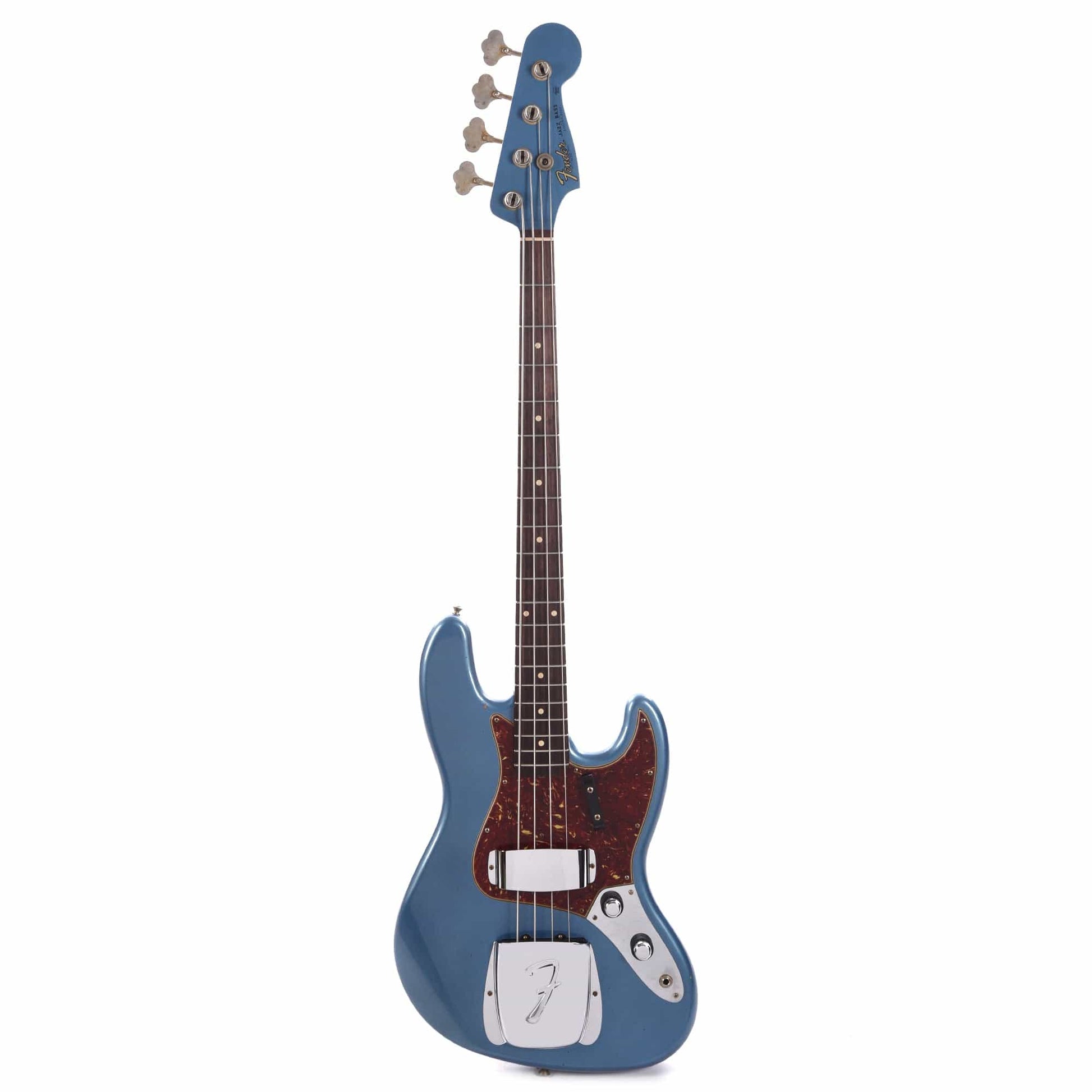 Fender Custom Shop 1960 Jazz Bass Journeyman Aged Lake Placid Blue w/Painted Headcap Bass Guitars / 4-String