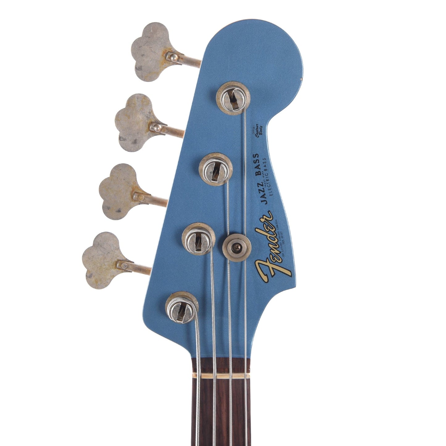 Fender Custom Shop 1960 Jazz Bass Journeyman Aged Lake Placid Blue w/Painted Headcap Bass Guitars / 4-String