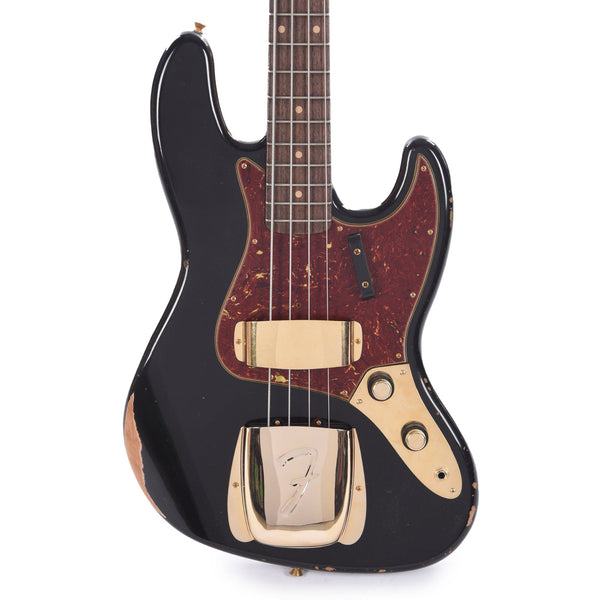 Fender Custom Shop 1960 Jazz Bass Relic Aged Black w/Painted Headcap ...