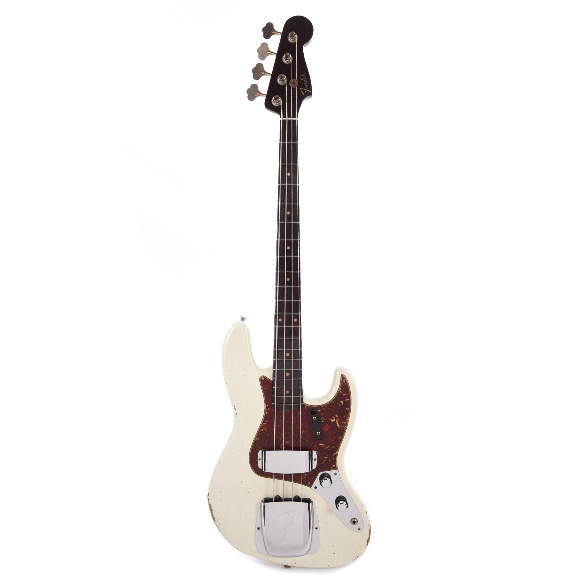 Fender Custom Shop 1960 Jazz Bass Relic Aged Olympic White w/Rosewood –  Chicago Music Exchange