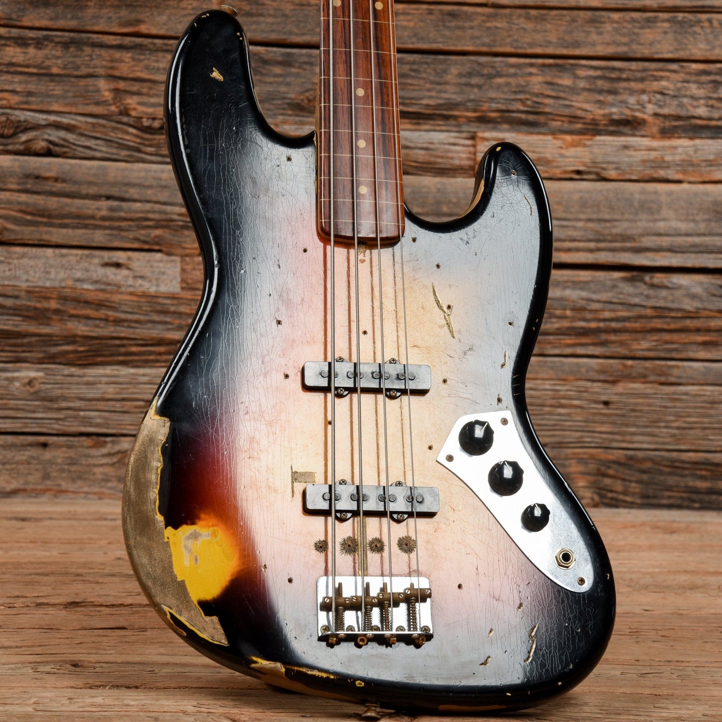 Fender Custom Shop Jaco Pastorius Tribute Jazz Bass Relic Sunburst 2005 Bass Guitars / 4-String