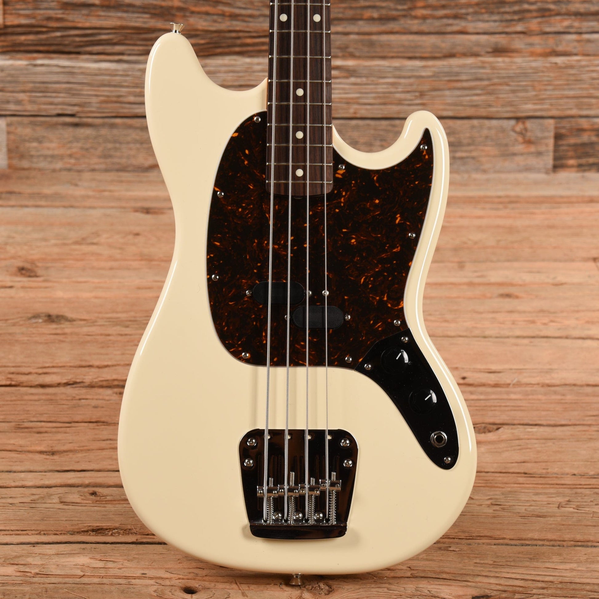 Fender Japan Mustang Bass Olympic White Bass Guitars / 4-String