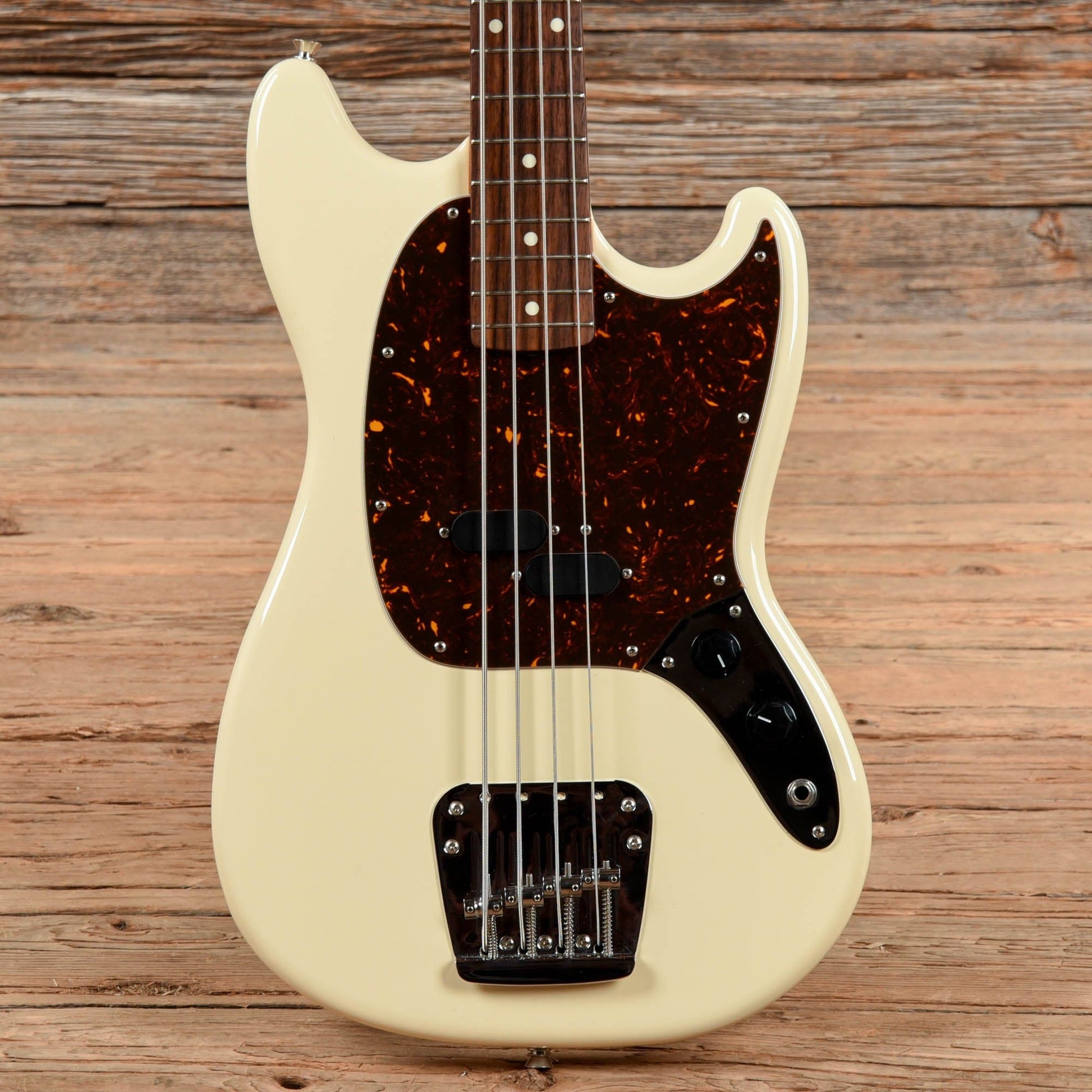 Fender MB-98 Mustang Bass Reissue Vintage White 2007 Bass Guitars / 4-String