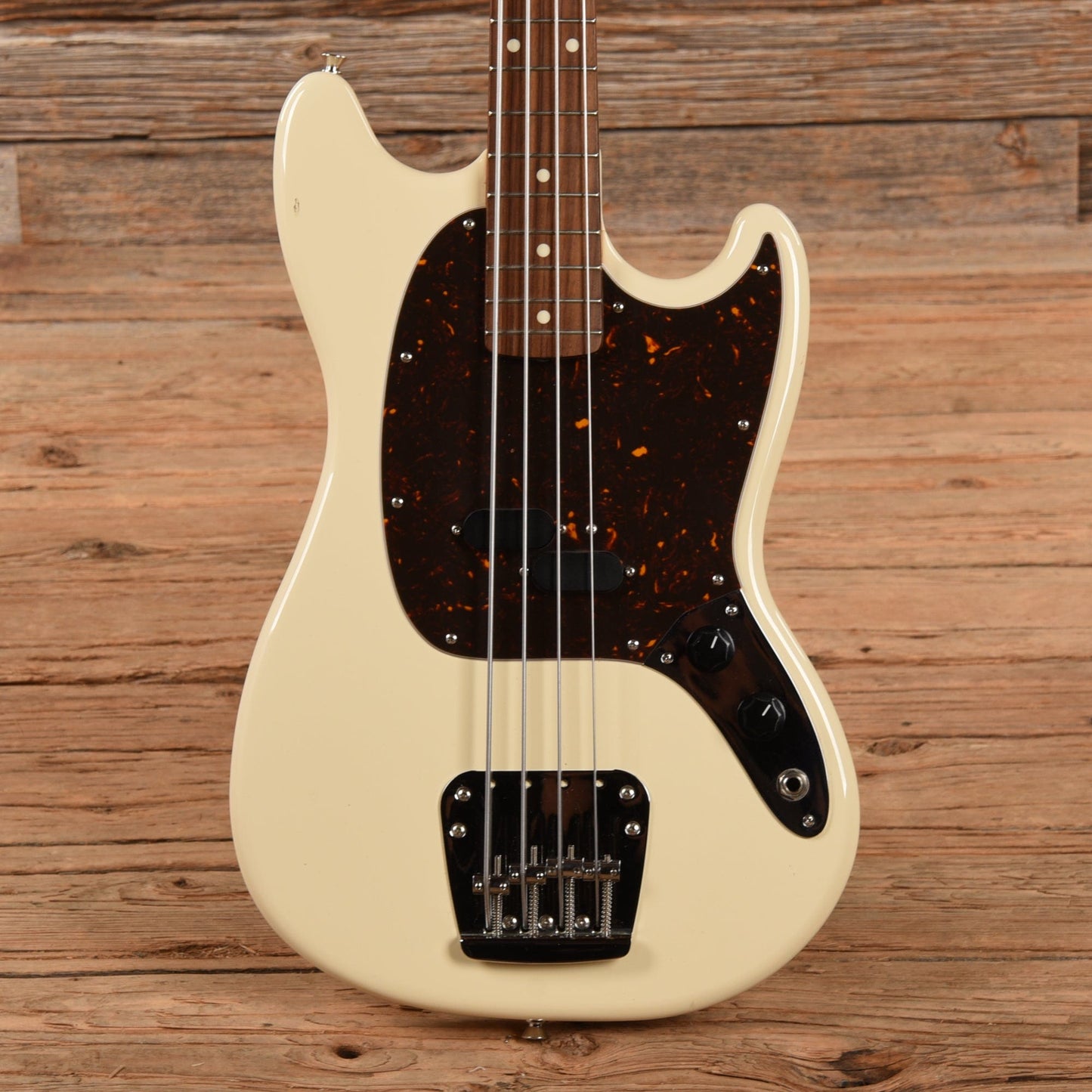 Fender Mustang MB-98 Olympic White Bass Guitars / 4-String