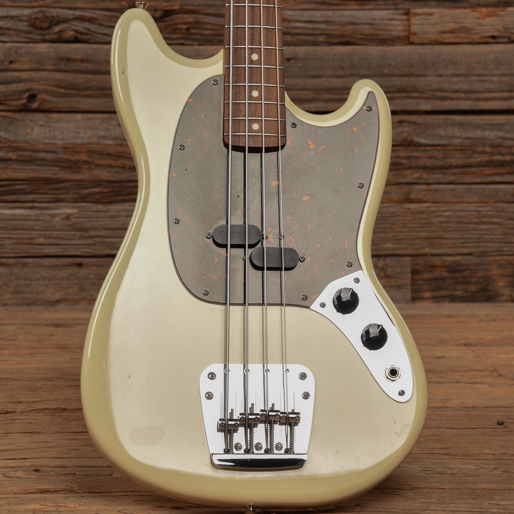 Fender Mustang MB-98 Olympic White Bass Guitars / 4-String