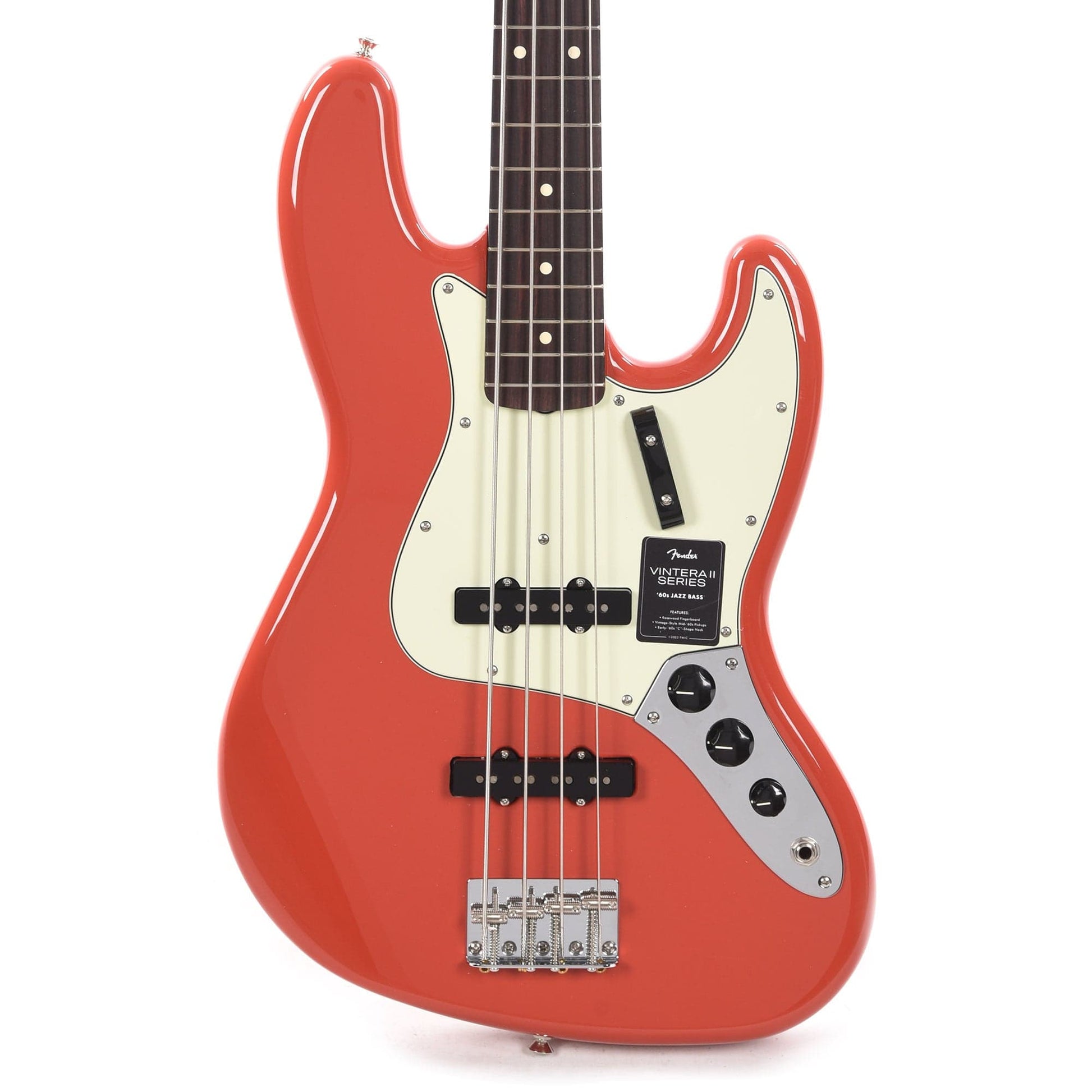 Fender Vintera II 60s Jazz Bass Fiesta Red Bass Guitars / 4-String