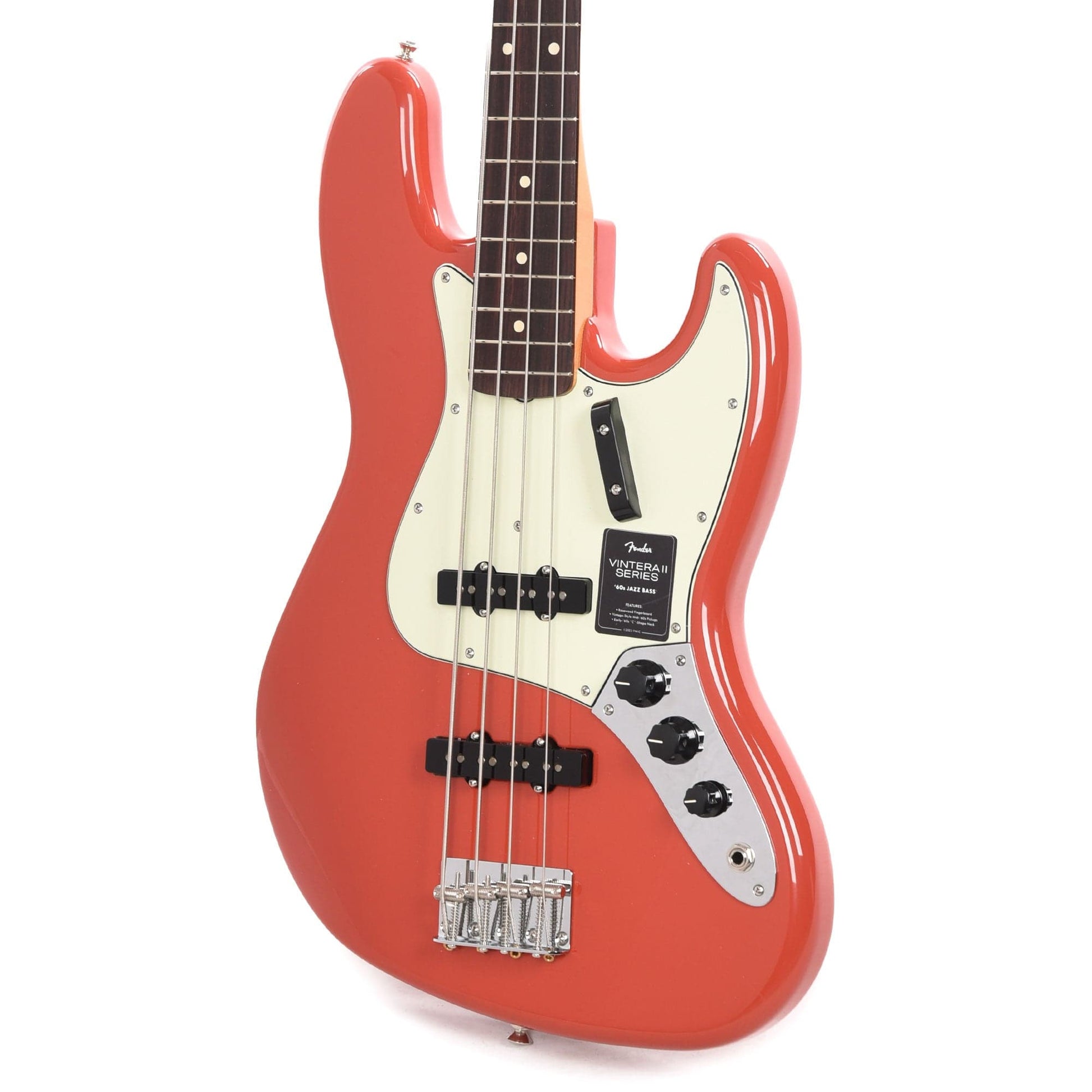 Fender Vintera II 60s Jazz Bass Fiesta Red Bass Guitars / 4-String