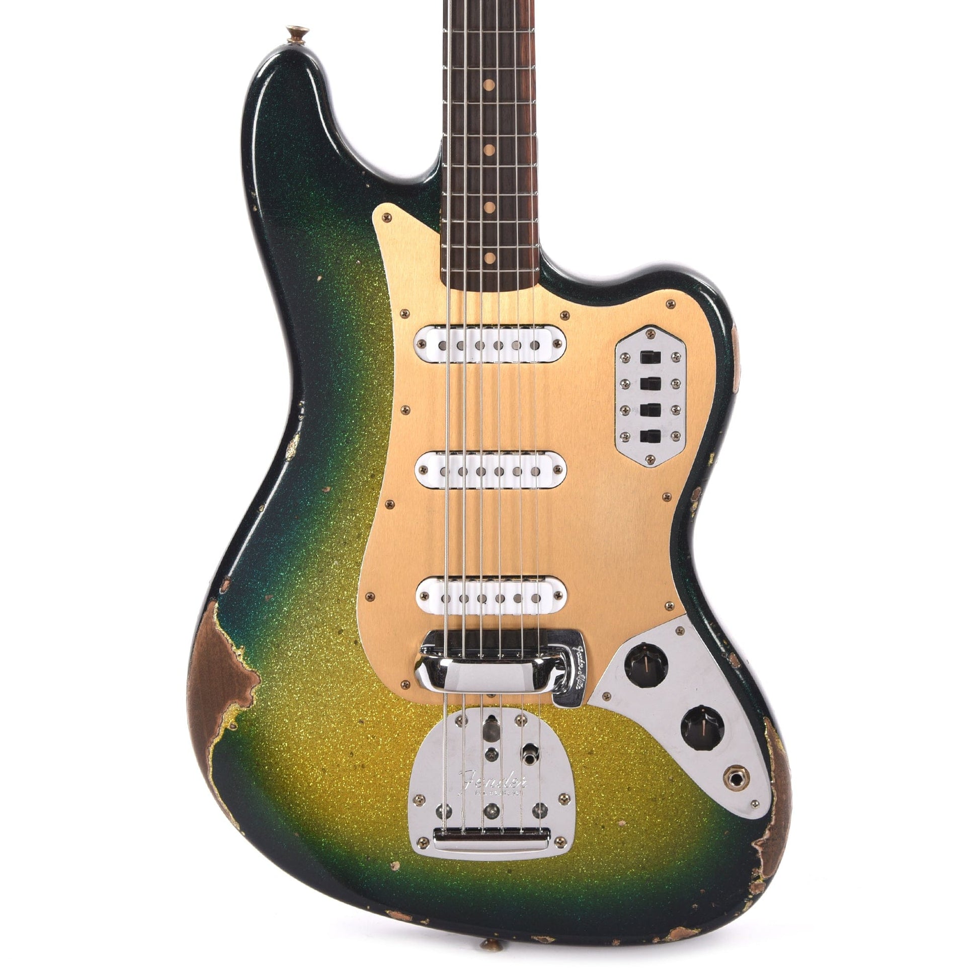 Fender Custom Shop 1962 Bass VI Heavy Relic Super Aged Surf Burst Sparkle Bass Guitars / 5-String or More